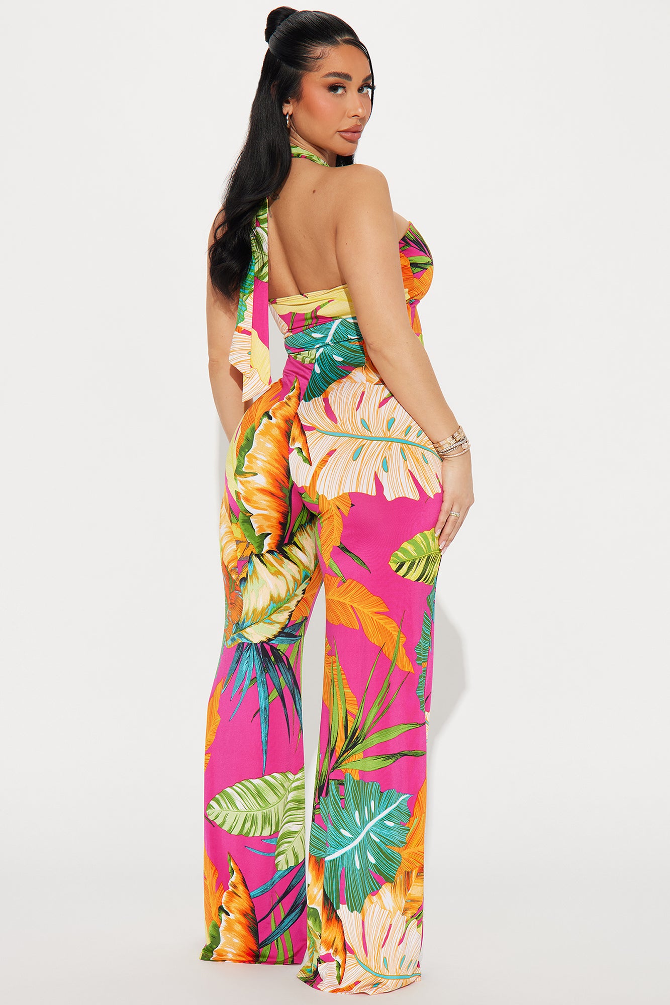 By The Palm Trees Jumpsuit - Fuchsia/combo - Image 3