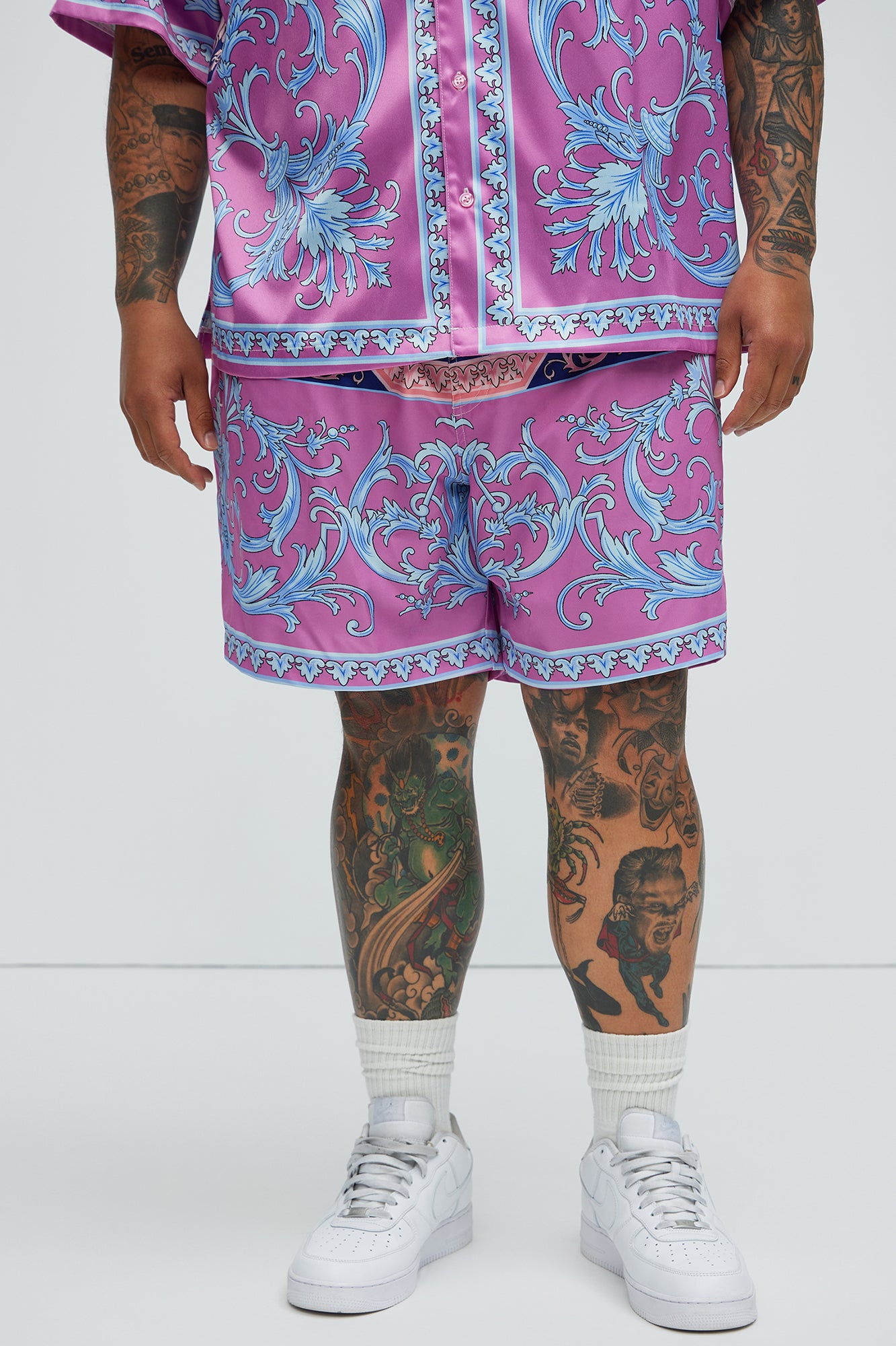 Segura Baroque Swim Classic Trunk - Pink/combo - Image 6