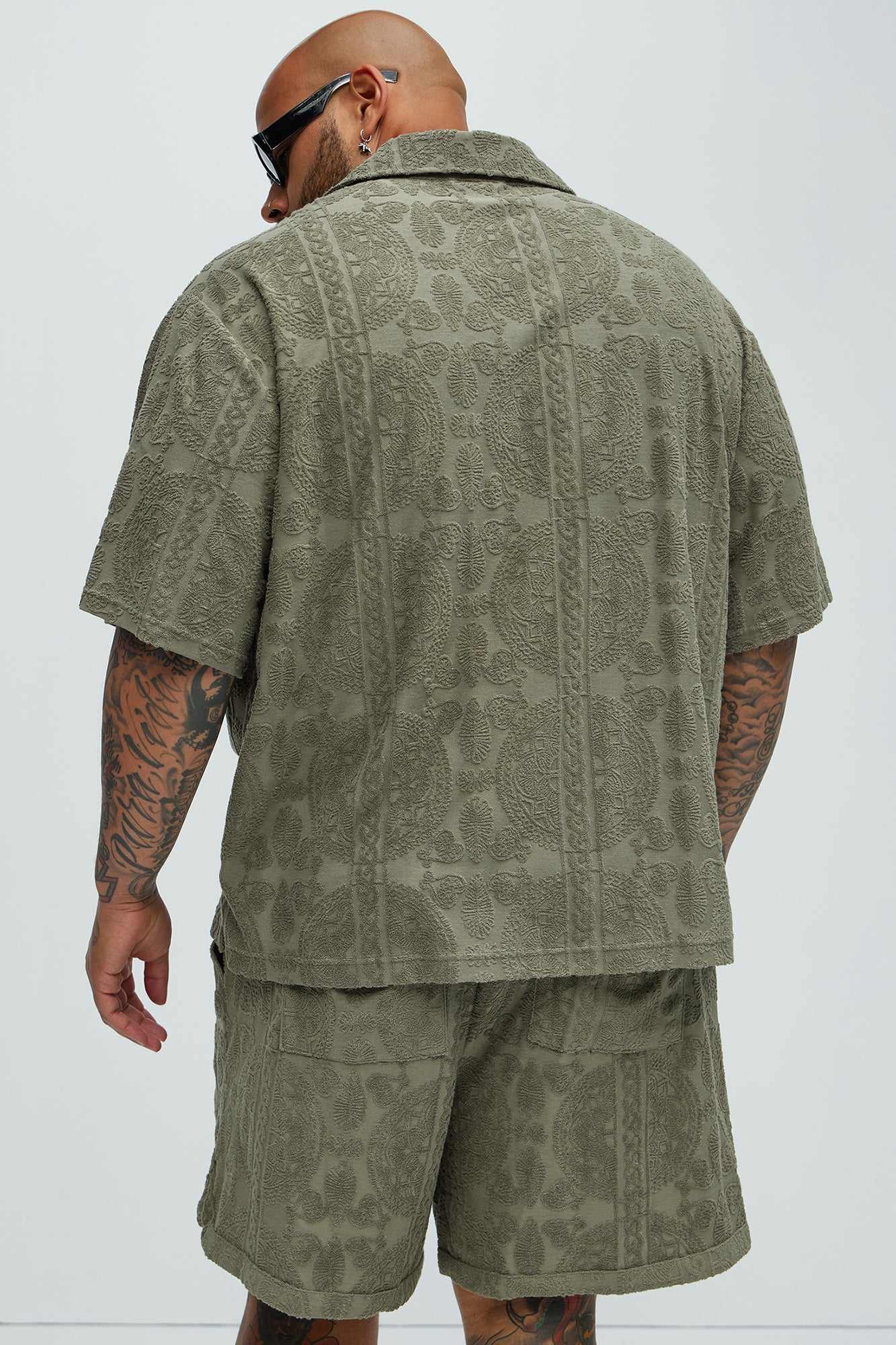 Link Textured Shirt - Olive - Image 7