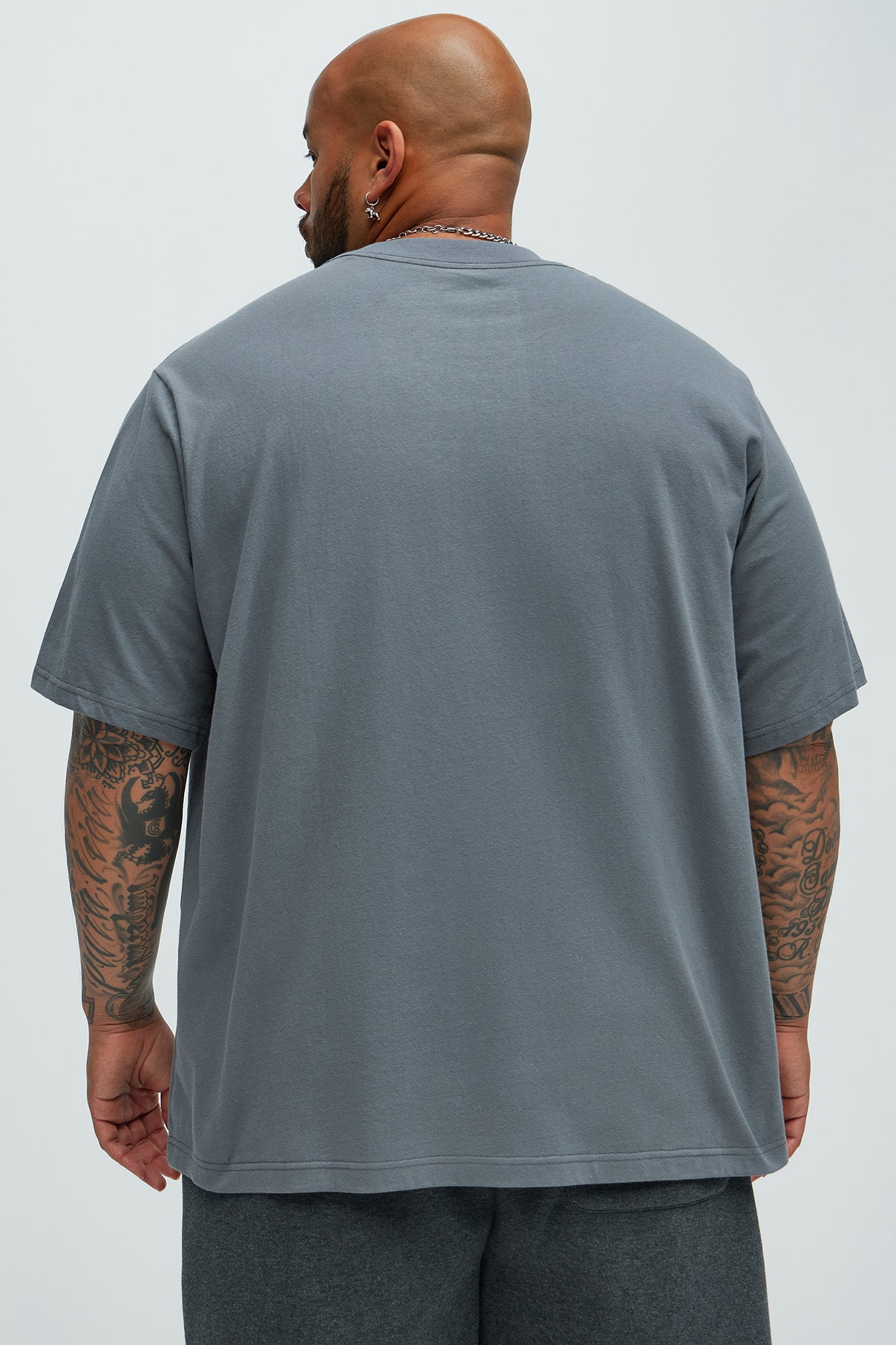 Oversized Heavyweight Short Sleeve Tee - Charcoal - Image 8