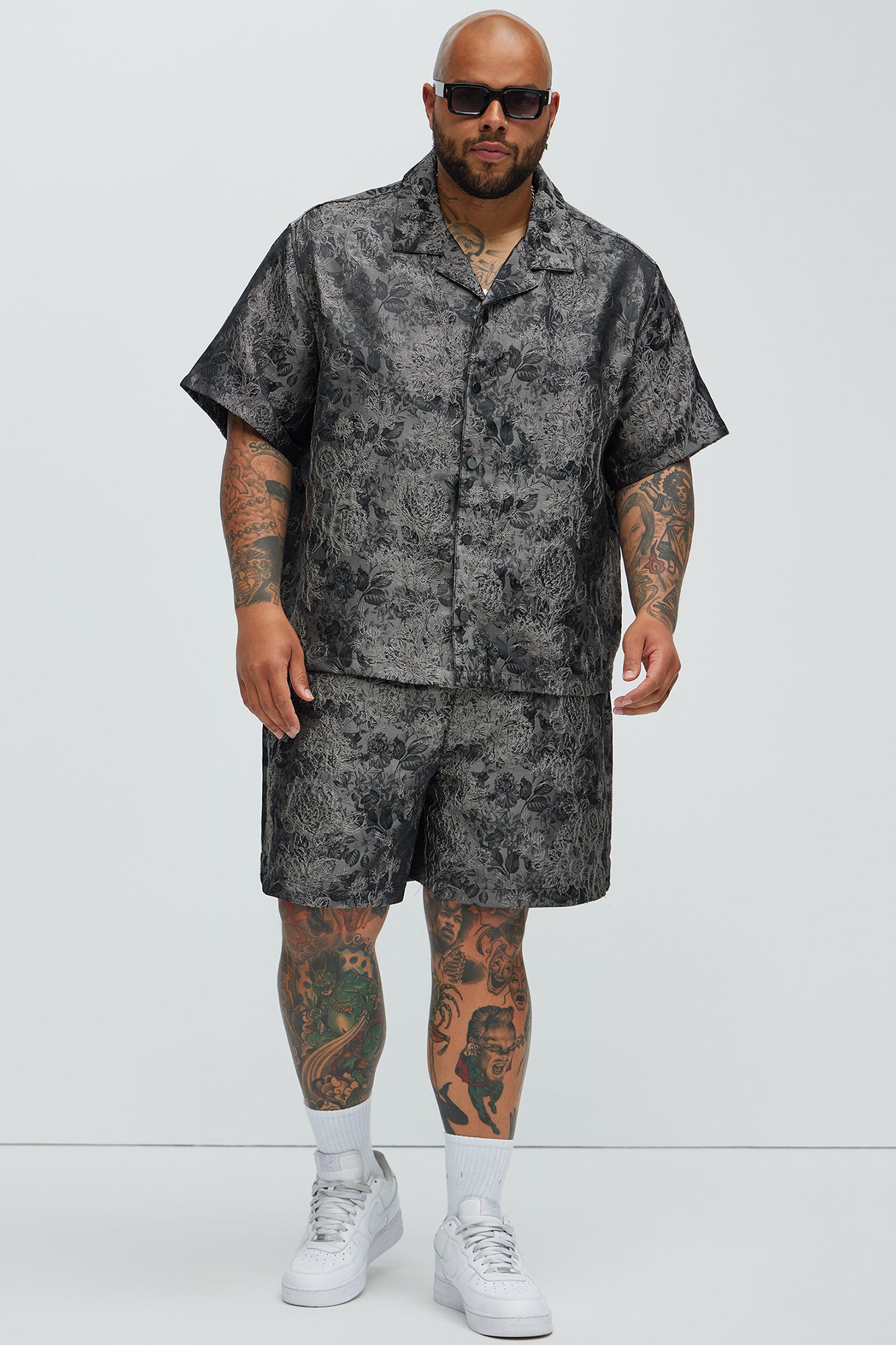 Harrison Jacquard Shirt - Charcoal - Image 6