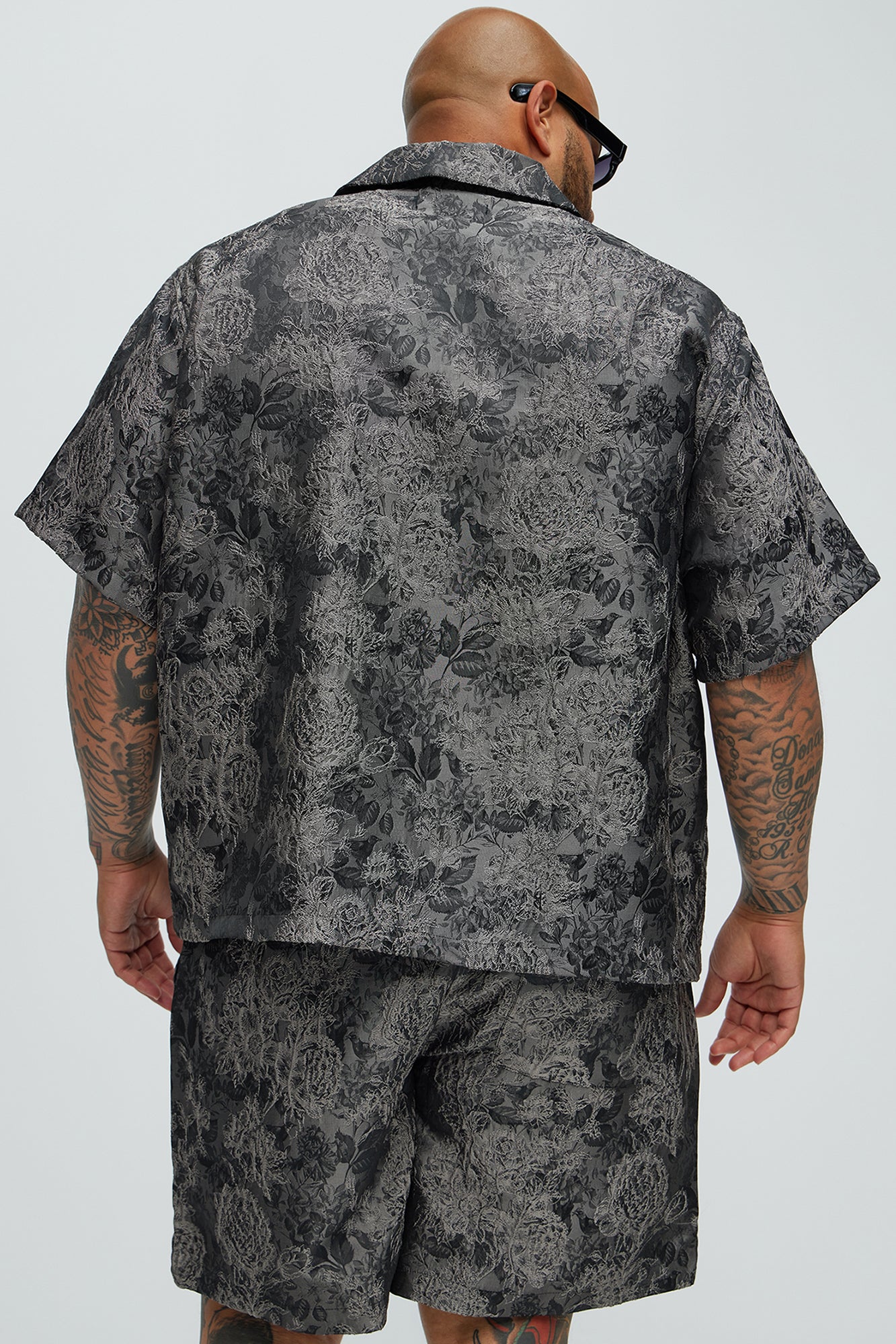 Harrison Jacquard Shirt - Charcoal - Image 8