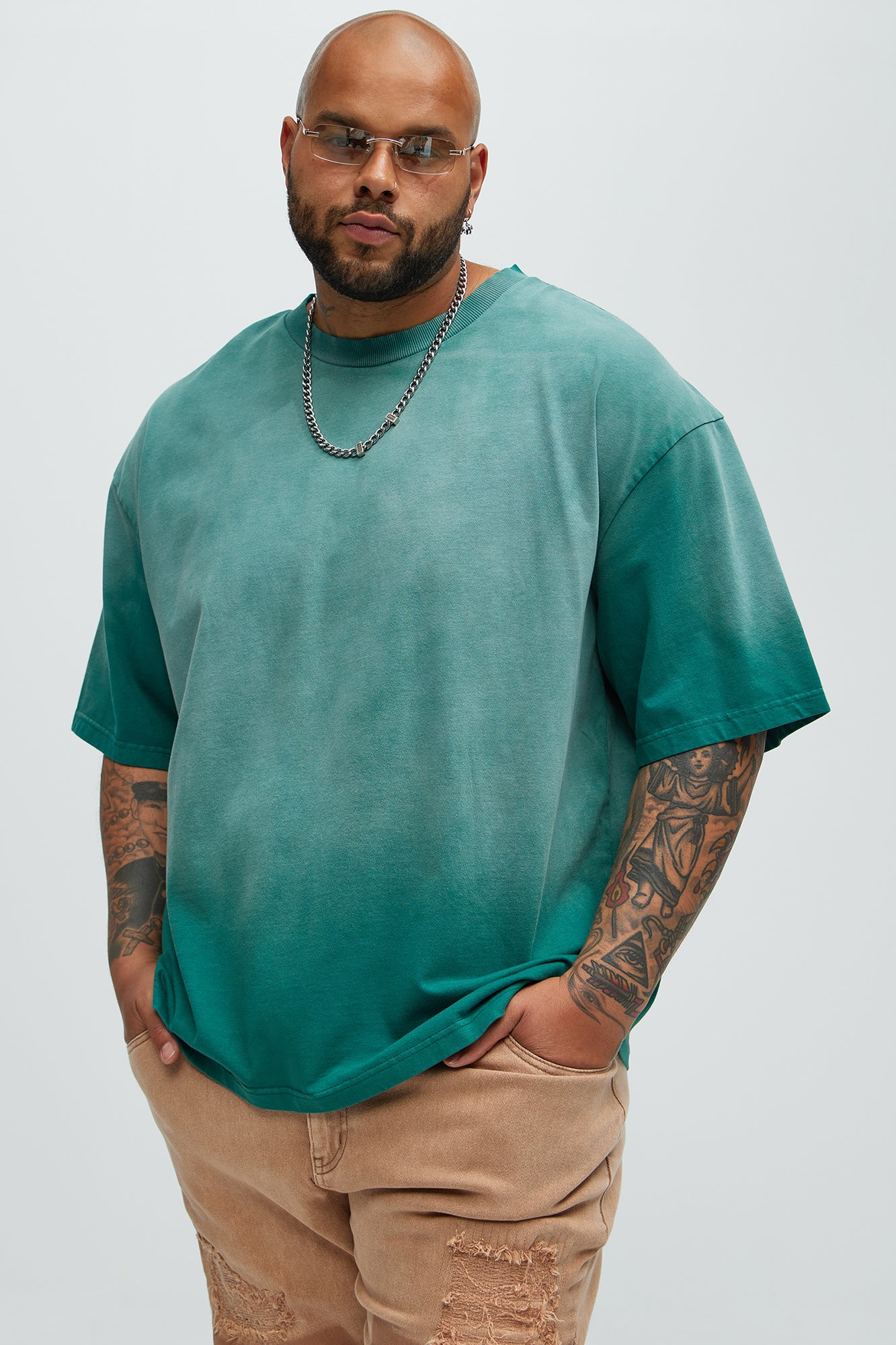 Dion Relaxed Tee - Green - Image 4