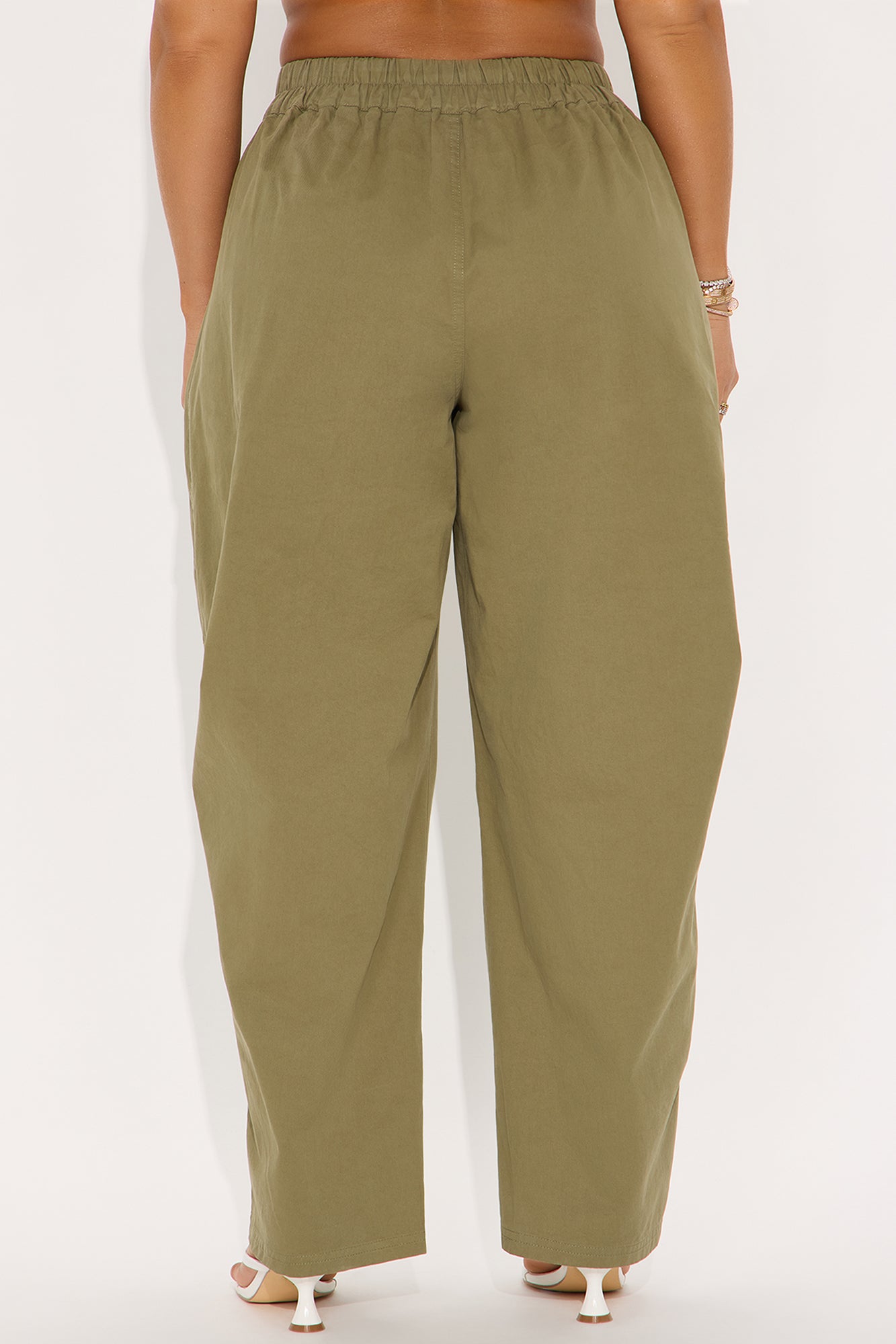 Alinea Barrel Twill Pant - Olive - Image 3
