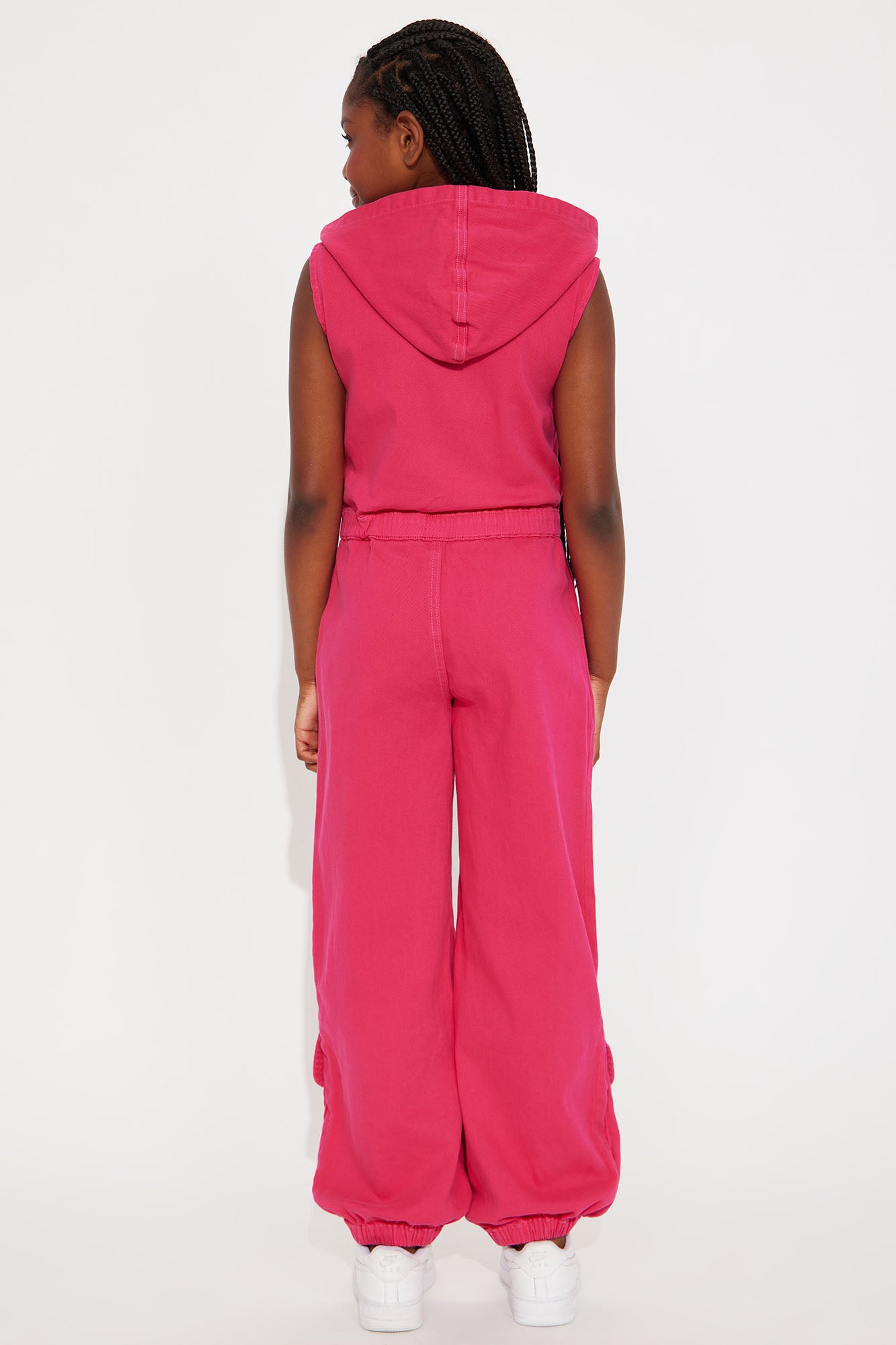 Mini Everly Cargo Jumpsuit - Hot Pink - Image 3