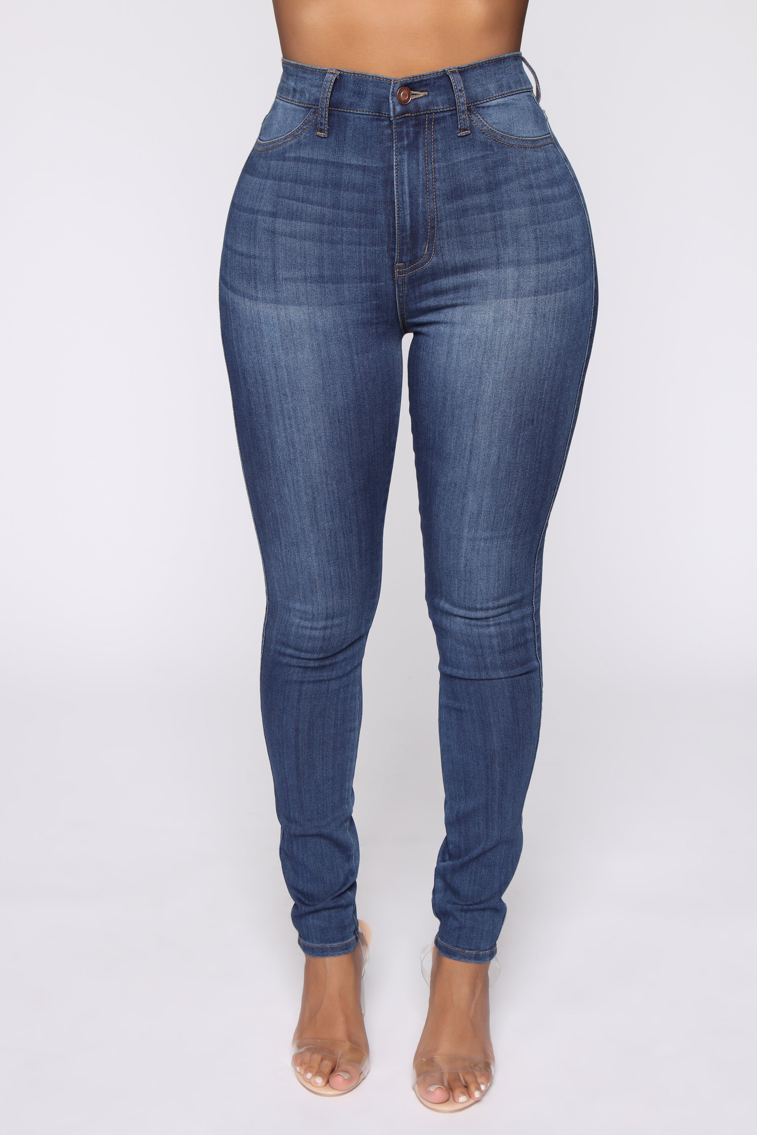 Emma Super Stretch High Rise Skinny Jean - Medium Wash - Image 6