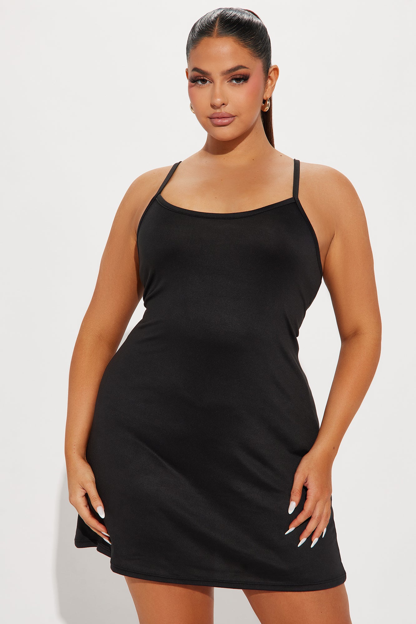 Very Sleepy Cami PJ Sleep Dress - Black - Image 3