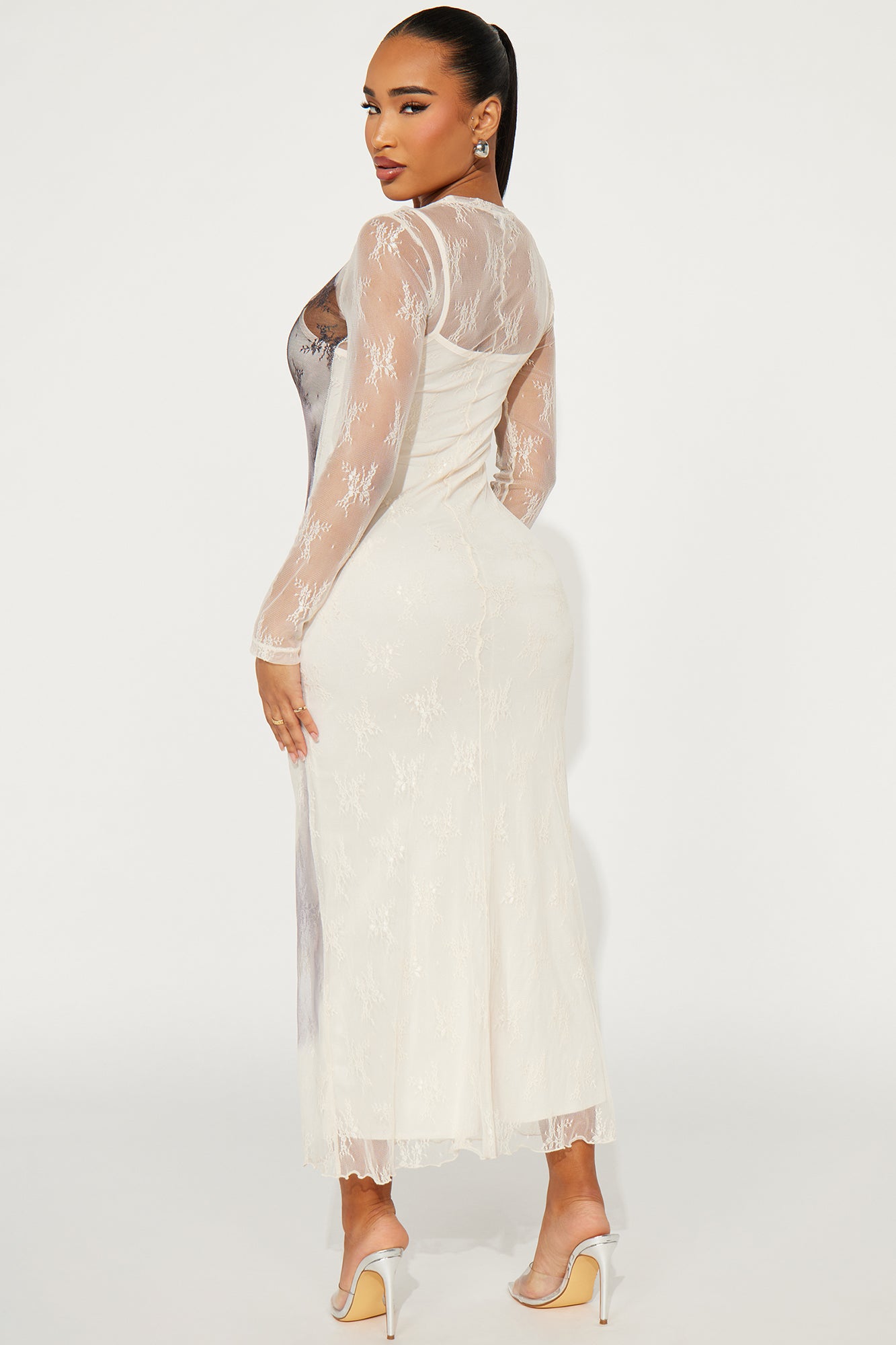 Willow Lace Maxi Dress - Cream/combo - Image 3