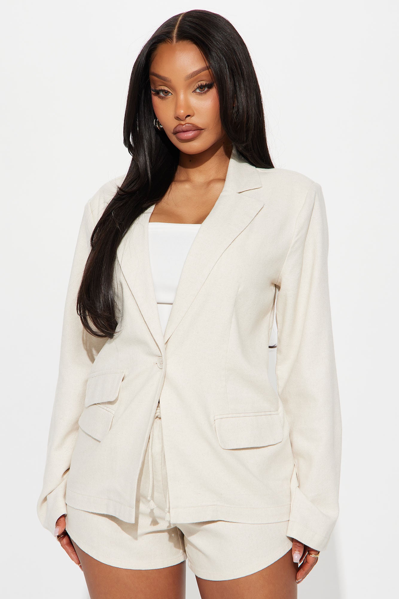 Wherever You Go Linen Blazer - Tan - Image 3