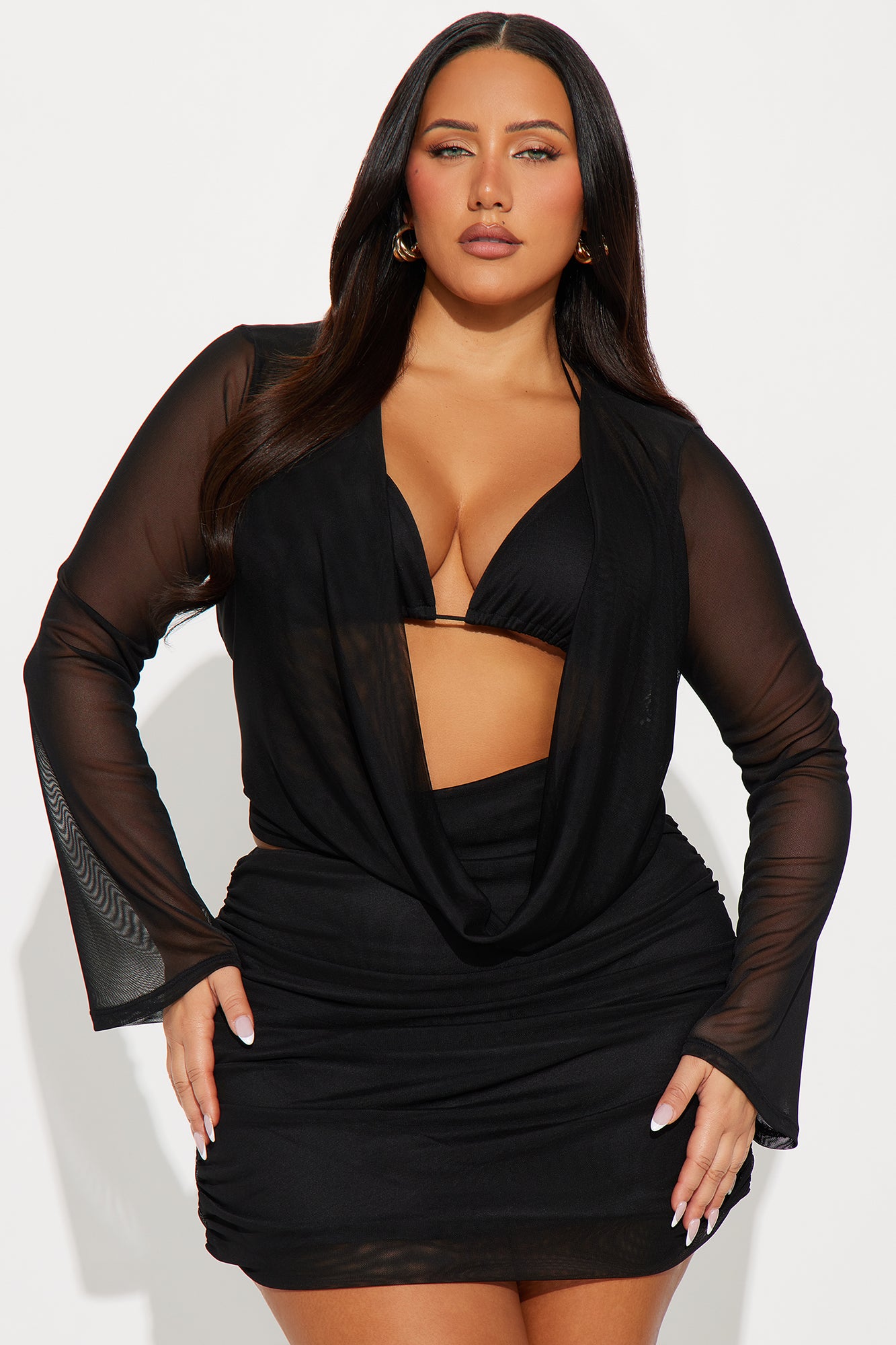 VIP Status 3 Piece Mini Skirt Set - Black - Image 5
