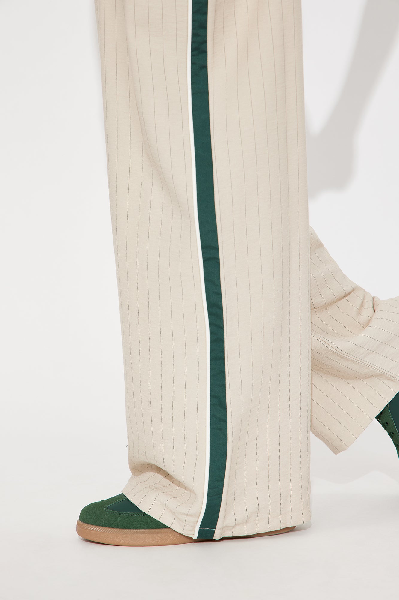Checked In Vest And Pinstripe Pant Set - Beige - Image 3