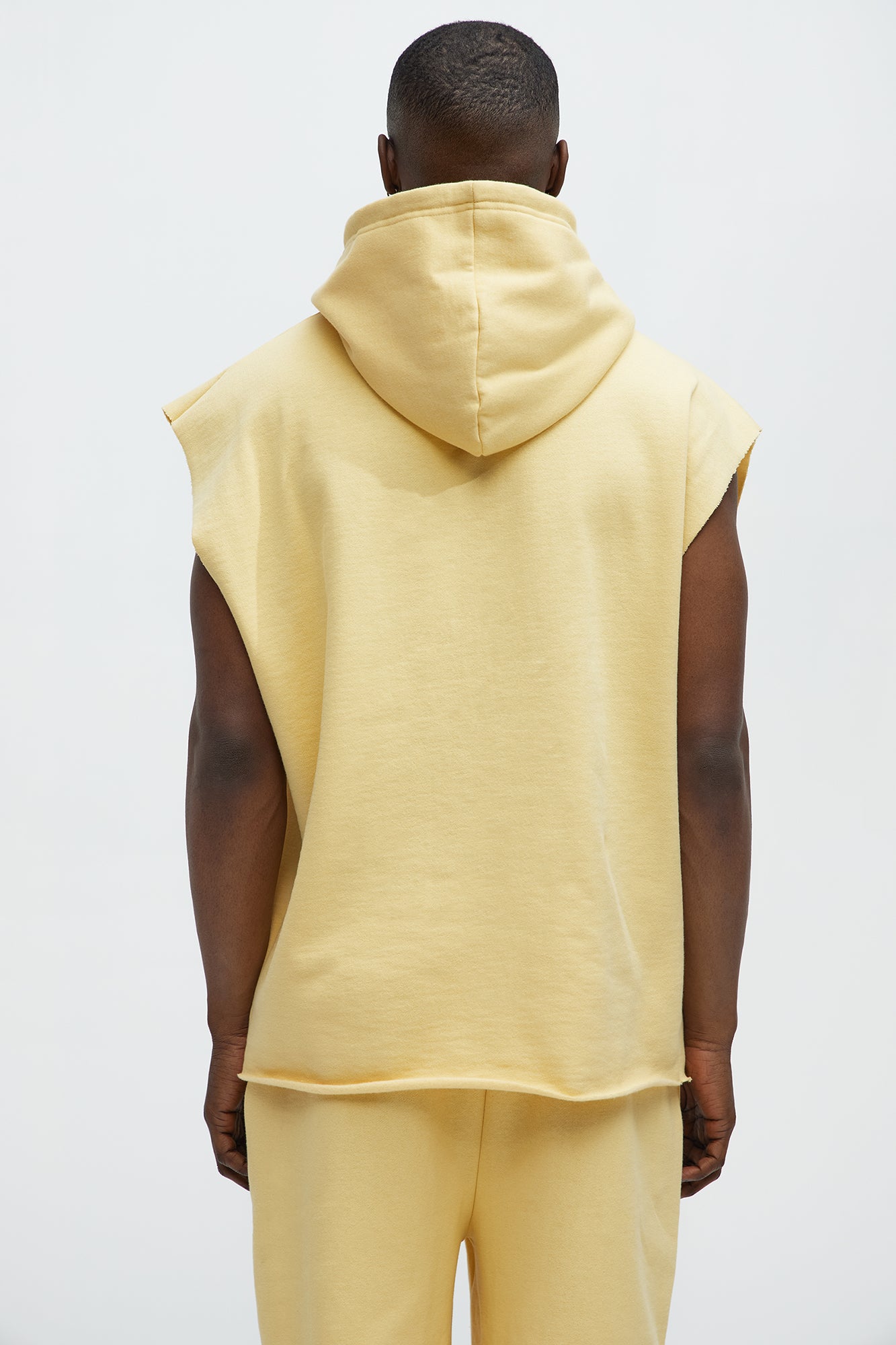 Manhattan Sleeveless Hoodie - Yellow - Image 4