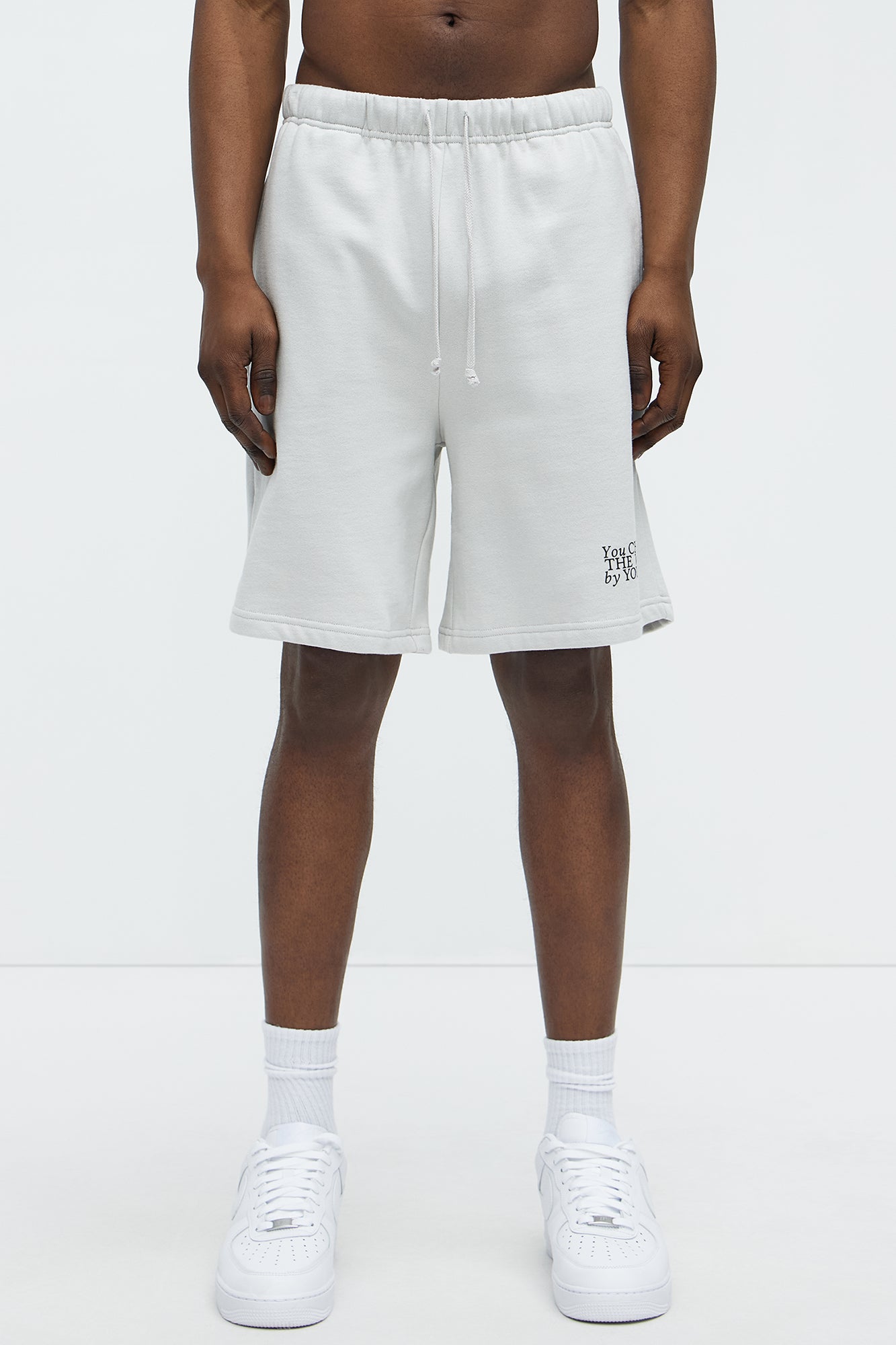 The Future Is In Your Hands Sweatshorts - Grey - Image 3