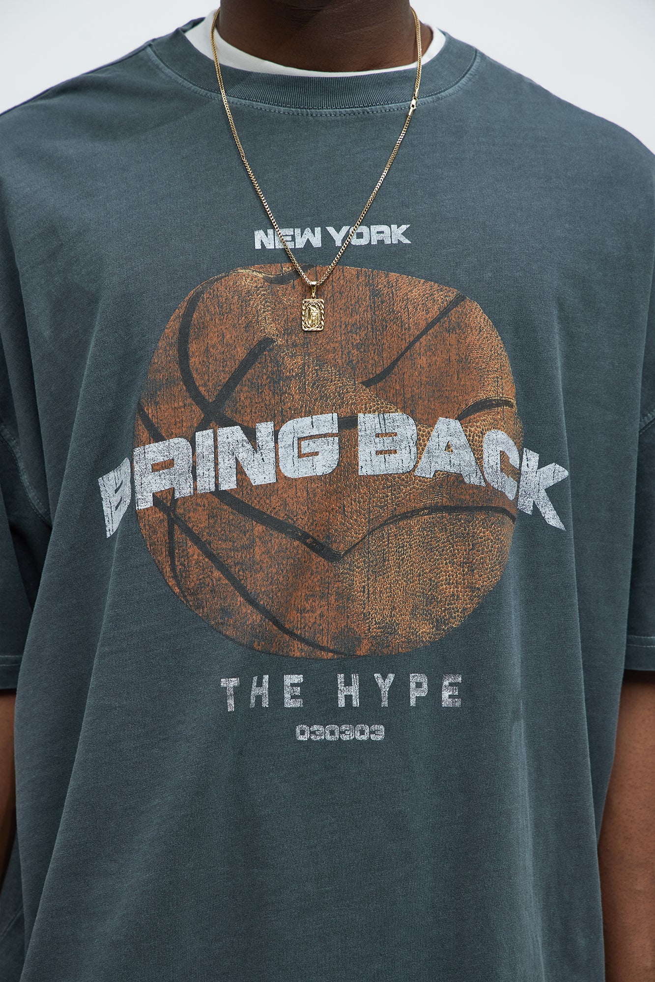 Bring Back Oversized Short Sleeve Tee - Grey - Image 3