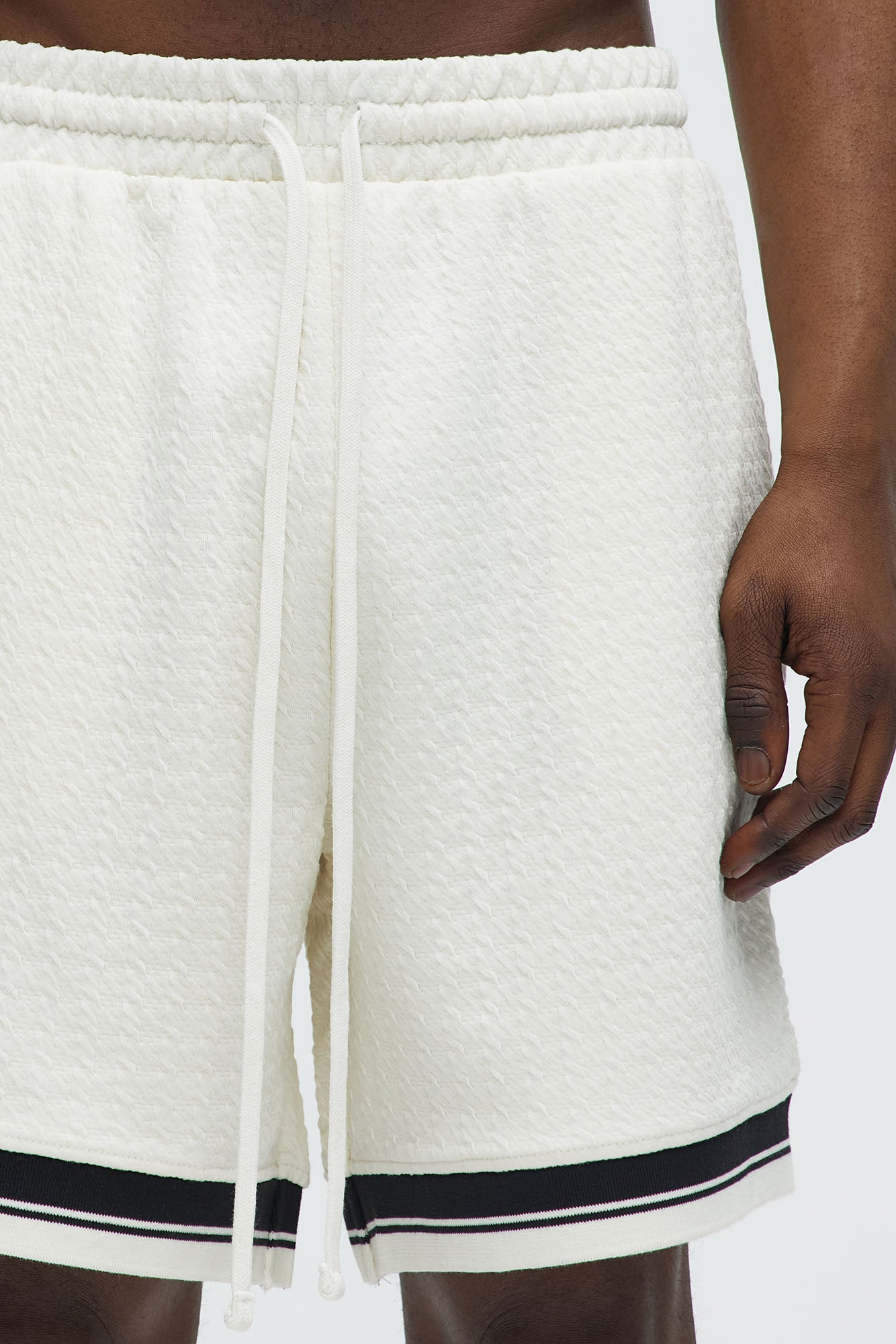Princeton Textured Shorts - Cream - Image 4