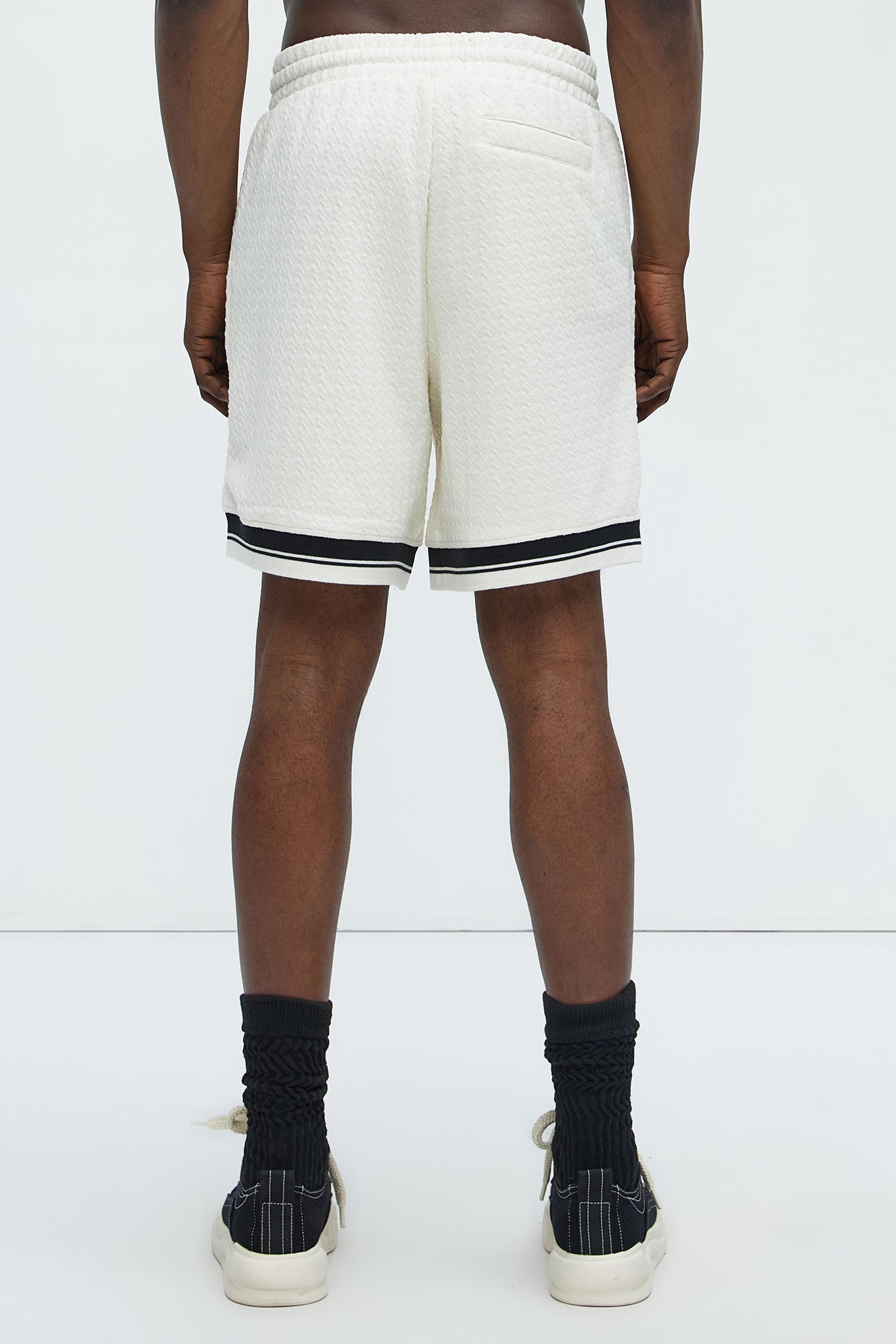 Princeton Textured Shorts - Cream - Image 5