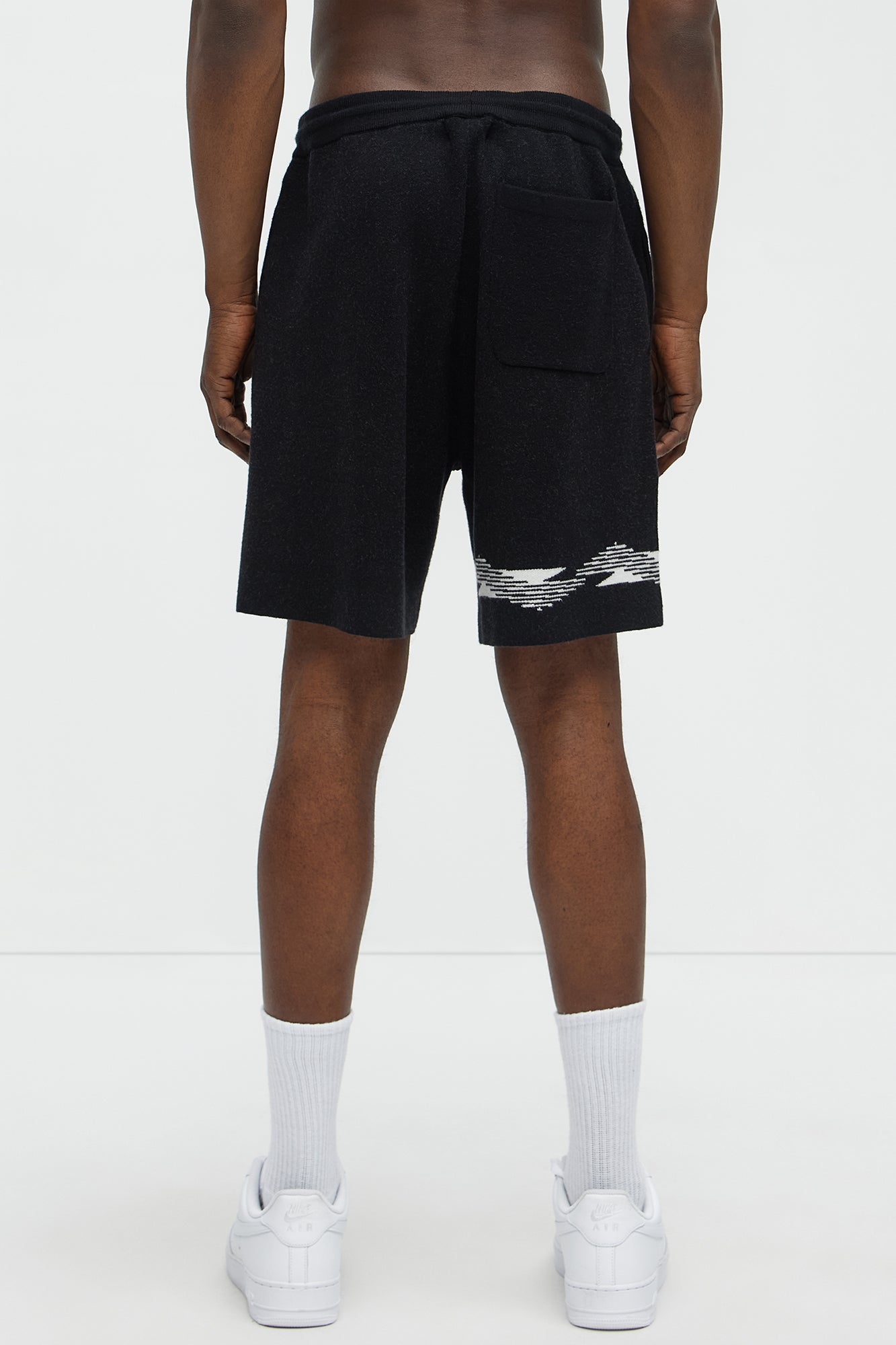 Dragon Palm Knitted Relaxed Shorts - Black/combo - Image 5
