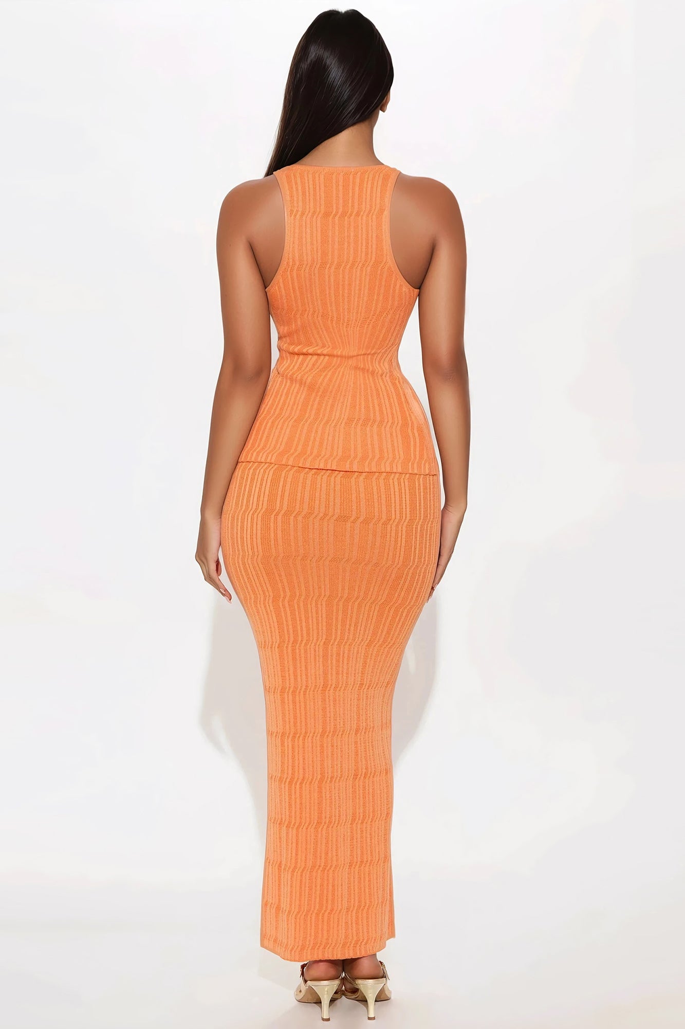 Savannah Maxi Skirt Set - Orange - Image 3