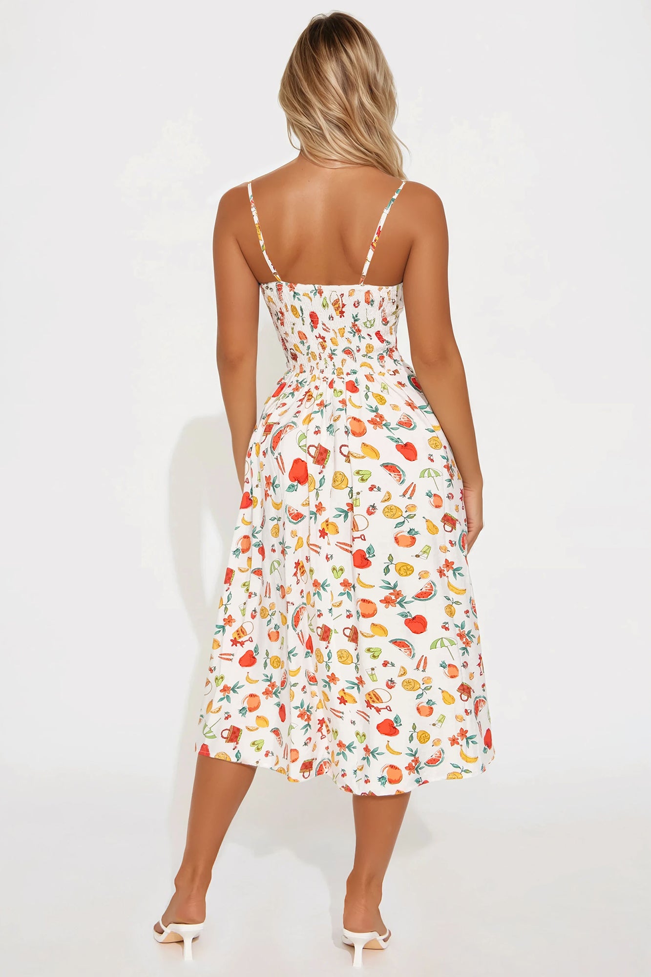 Day At The Beach Corset Midi Dress - Multi Color - Image 3