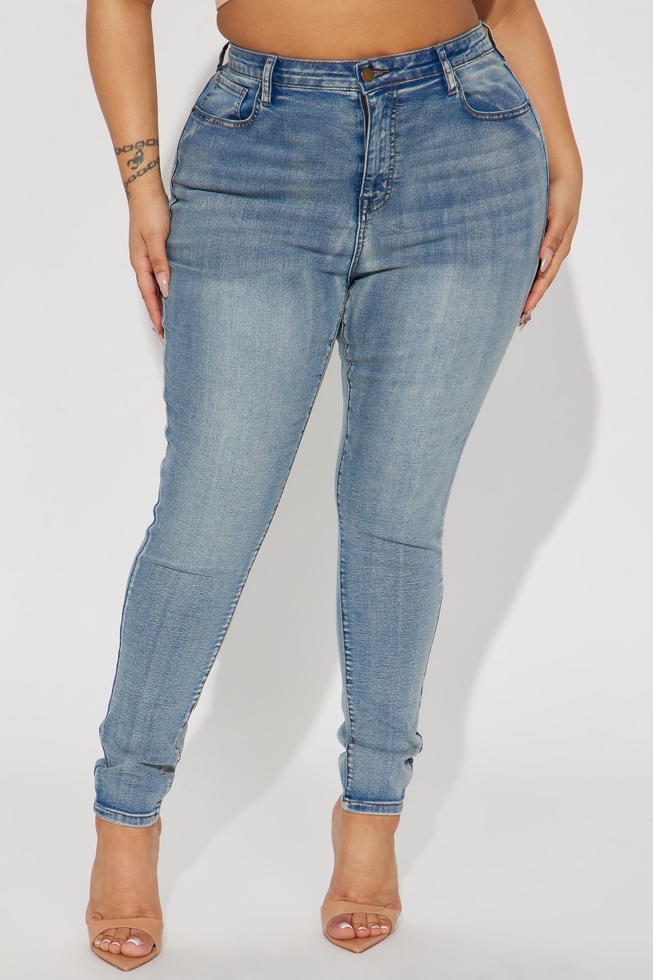 Gemma High Rise Stretch Skinny Jeans - Vintage Wash - Image 9