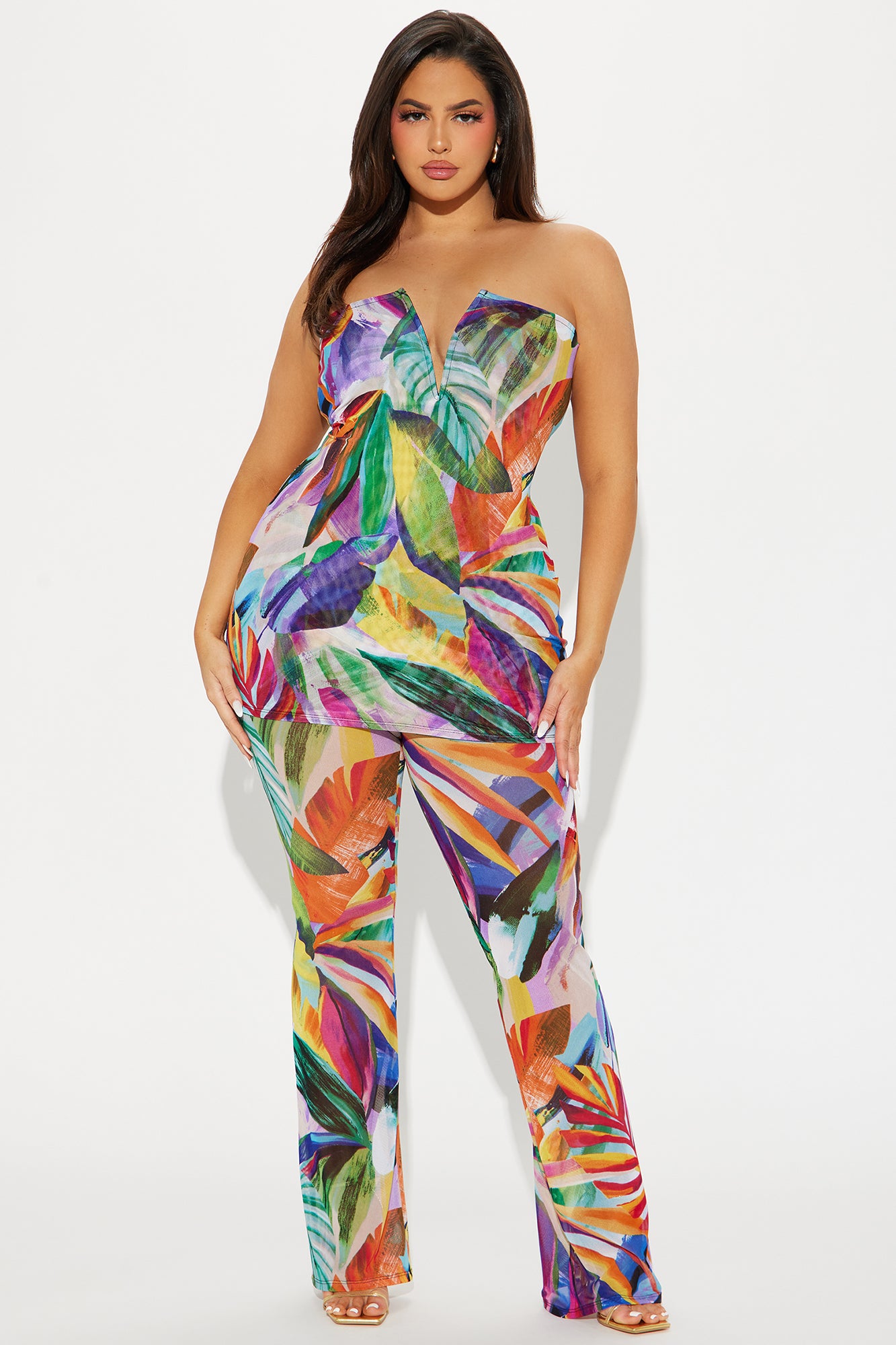 Work Of Art Mesh Pant Set - Multi Color - Image 4