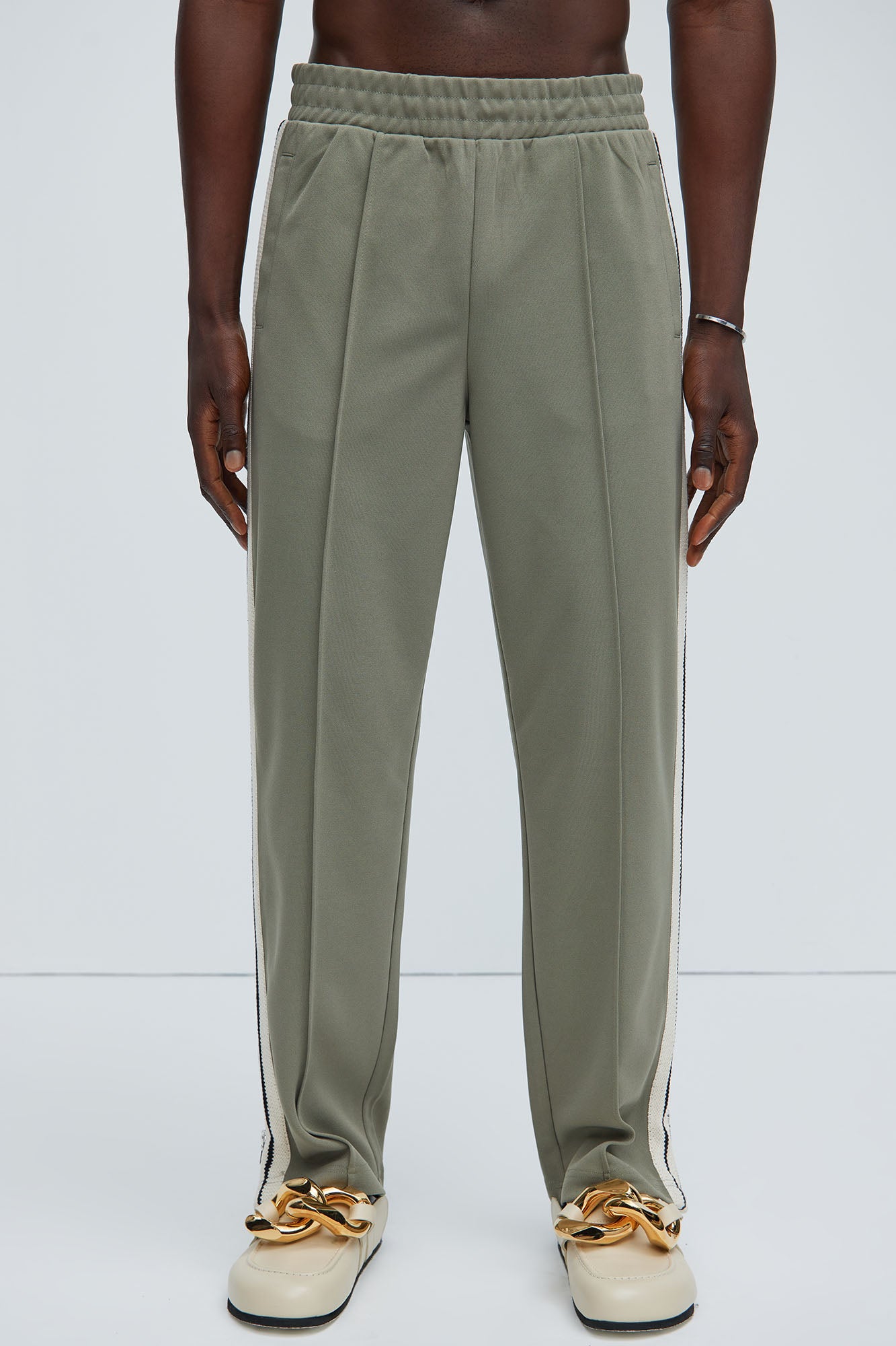 Dennis Classic Knit Track Pants - Olive - Image 3