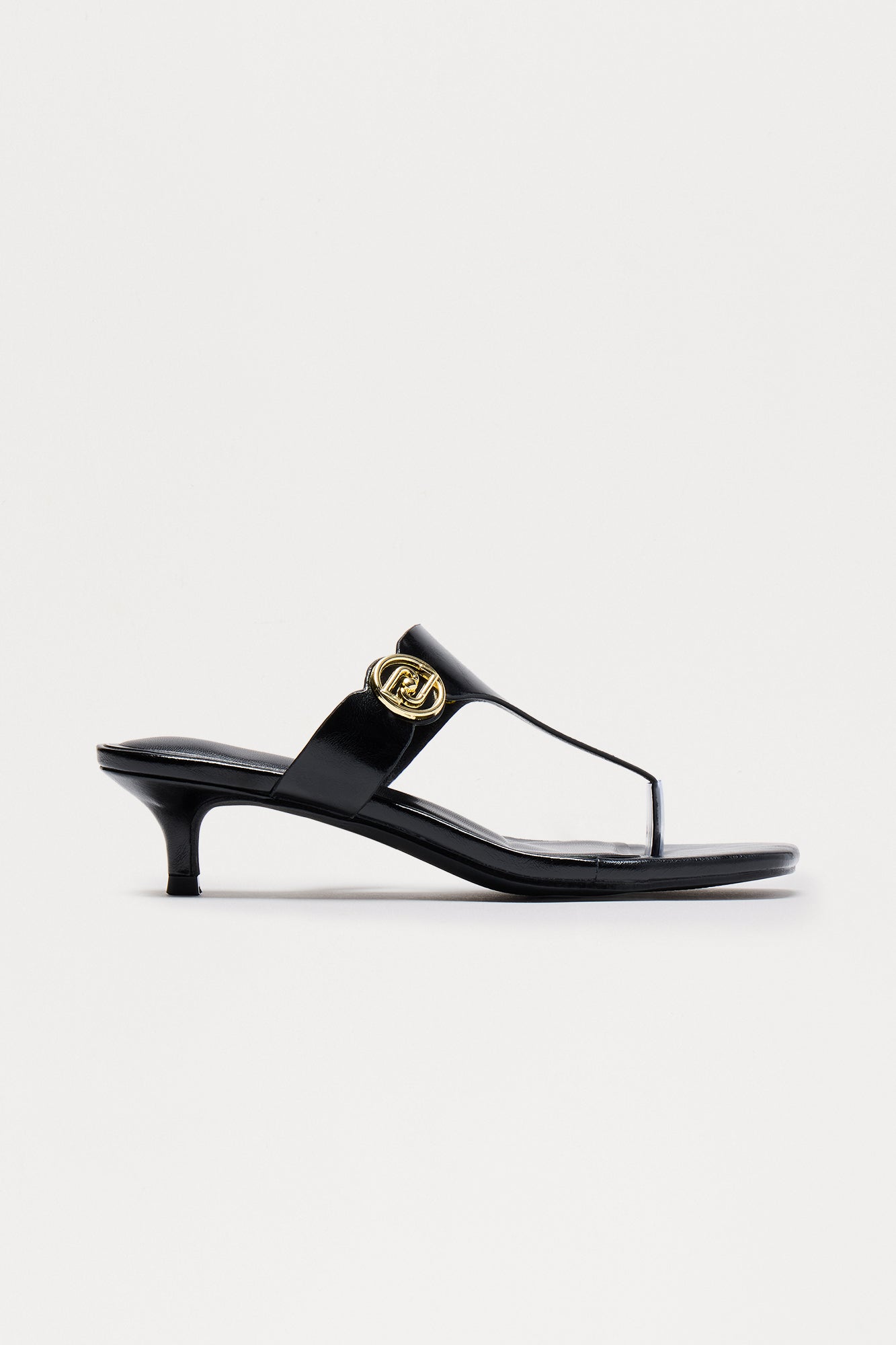 Max Kitten Heel Mules - Black - Image 3