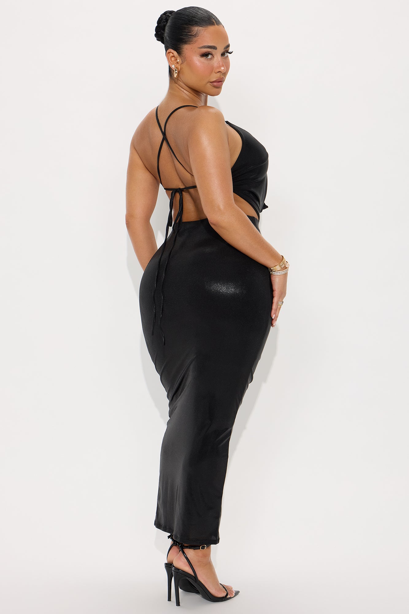 Here To Impress Maxi Skirt Set - Black - Image 3