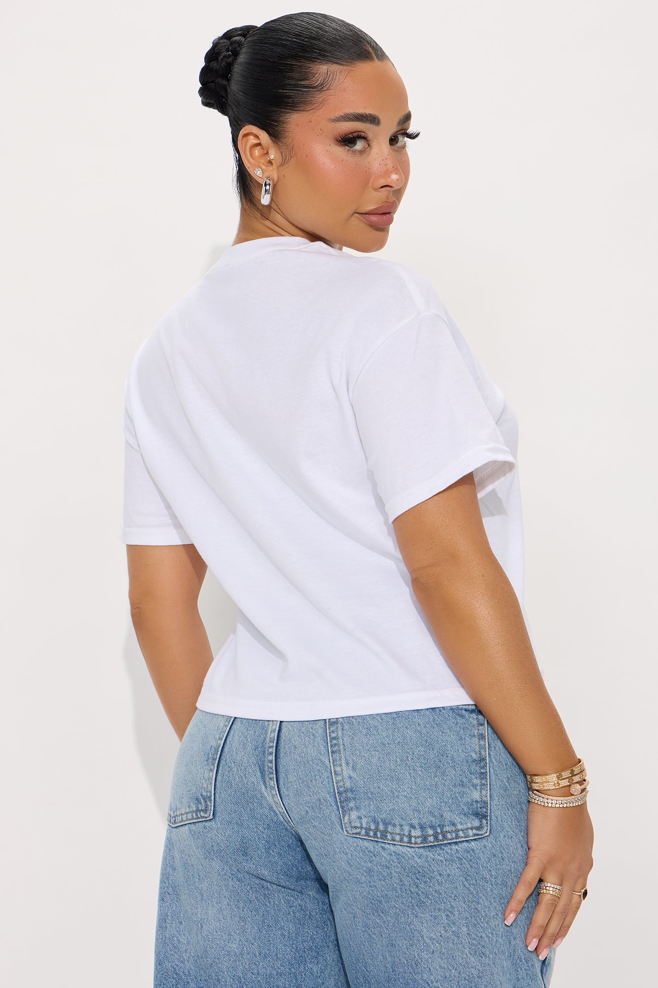 American Sweetheart Cropped Tee - White - Image 4