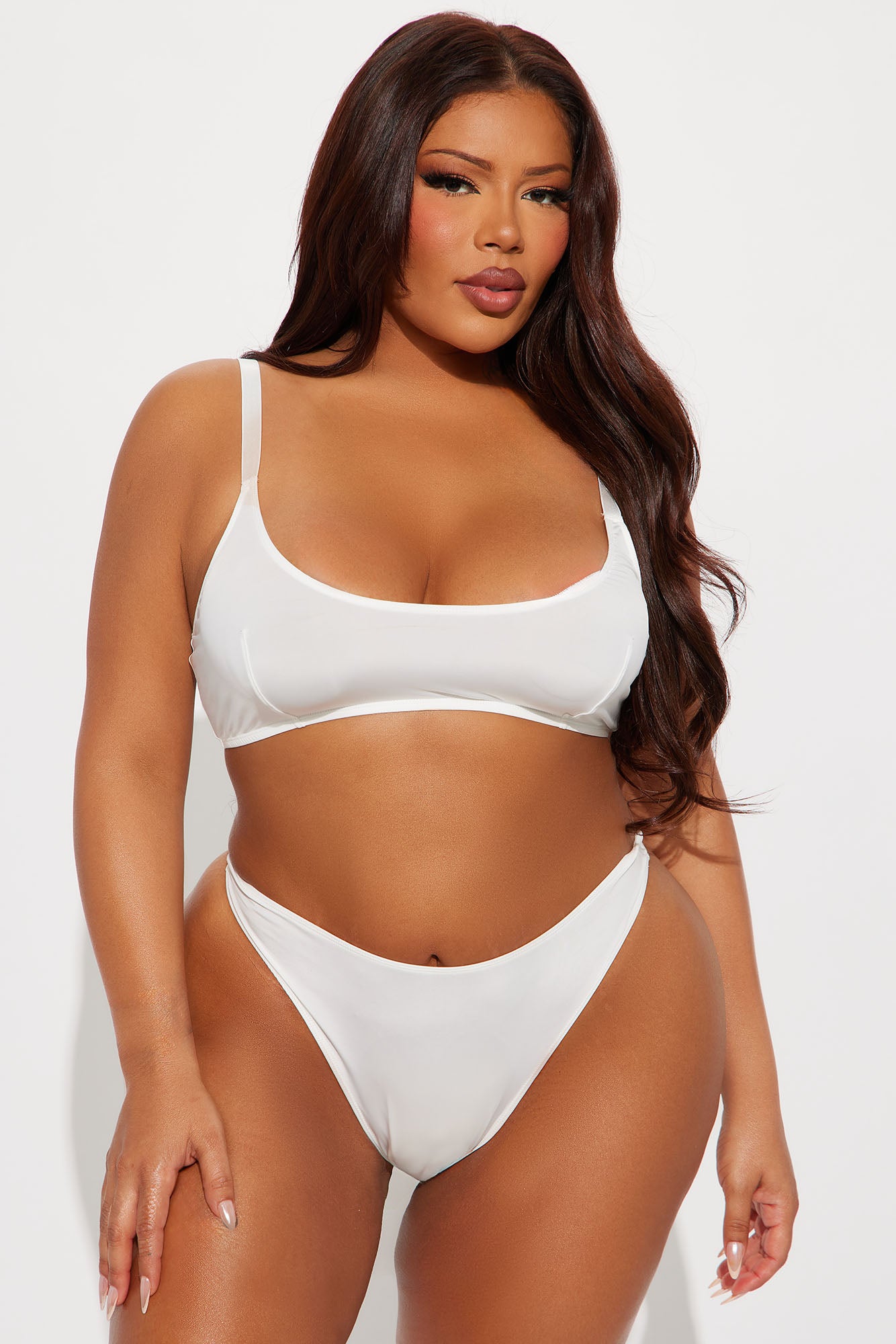 Cassie Bralette And Thong 2 Piece Set - White - Image 4