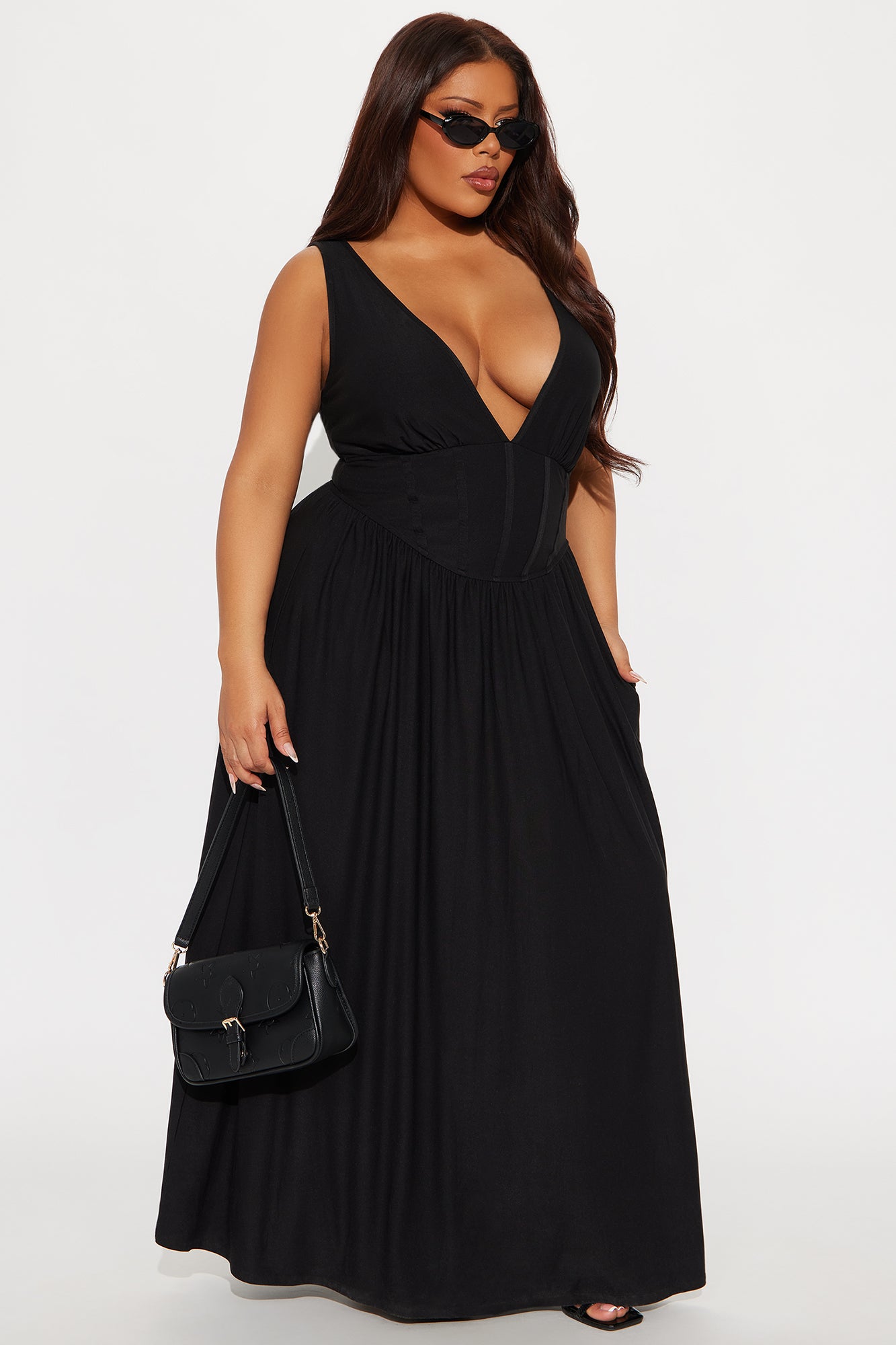 Ainsley Corset Maxi Dress - Black - Image 4