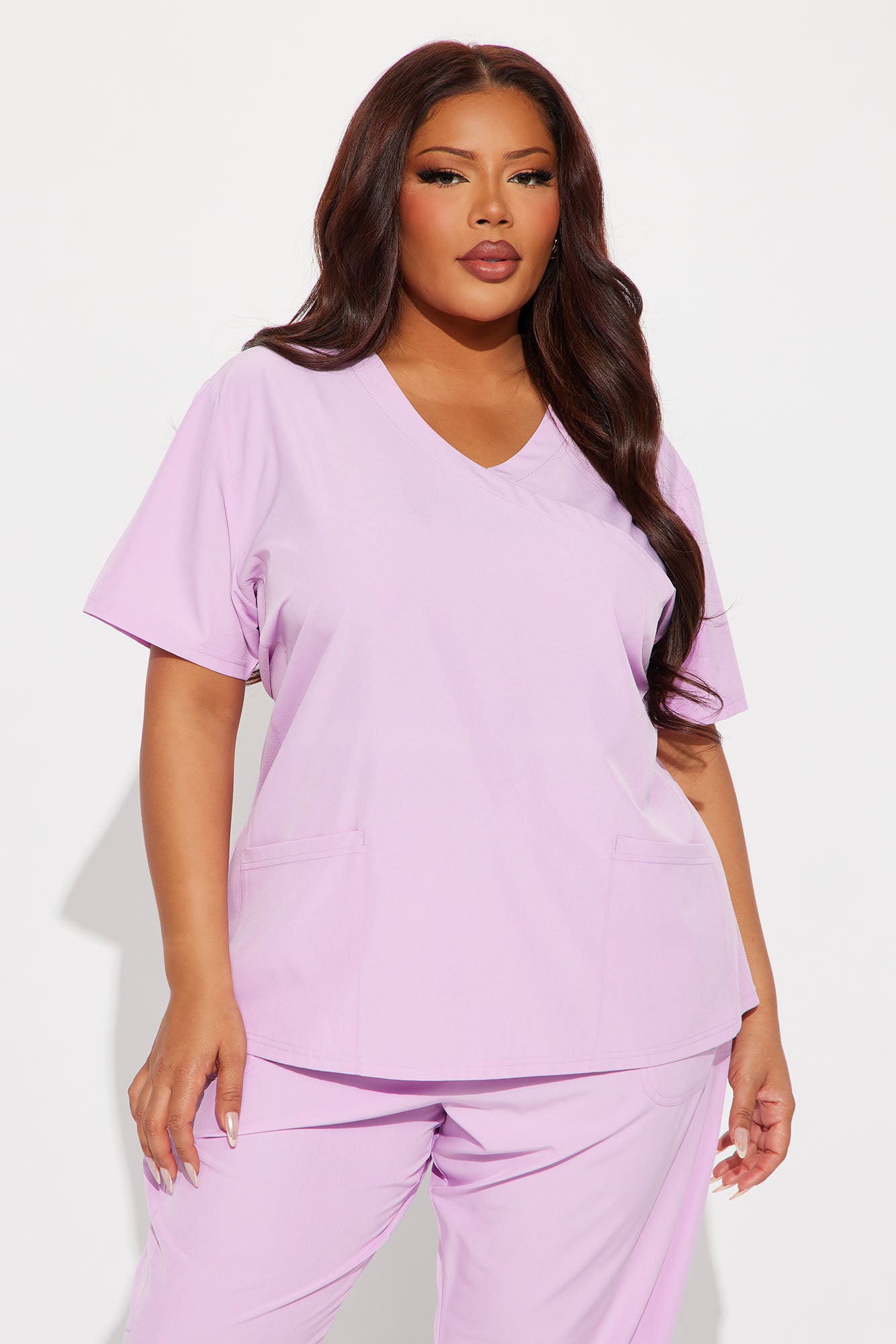 Overtime 4 Way Stretch Scrub Jogger Set - Lilac - Image 5