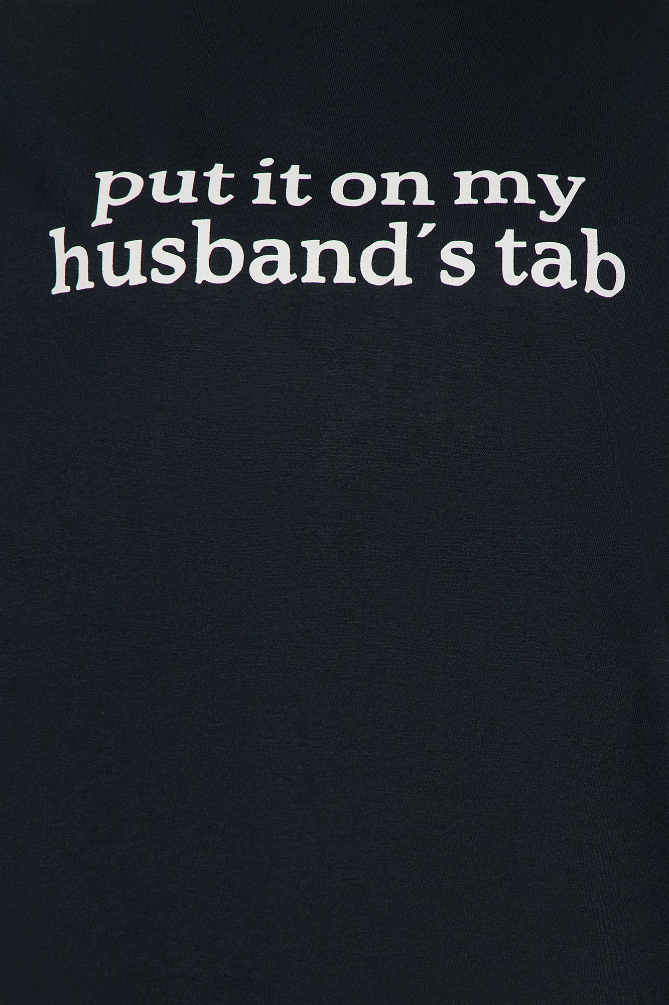 Put It On My Husband's Tab Oversized Tee - Black - Image 3