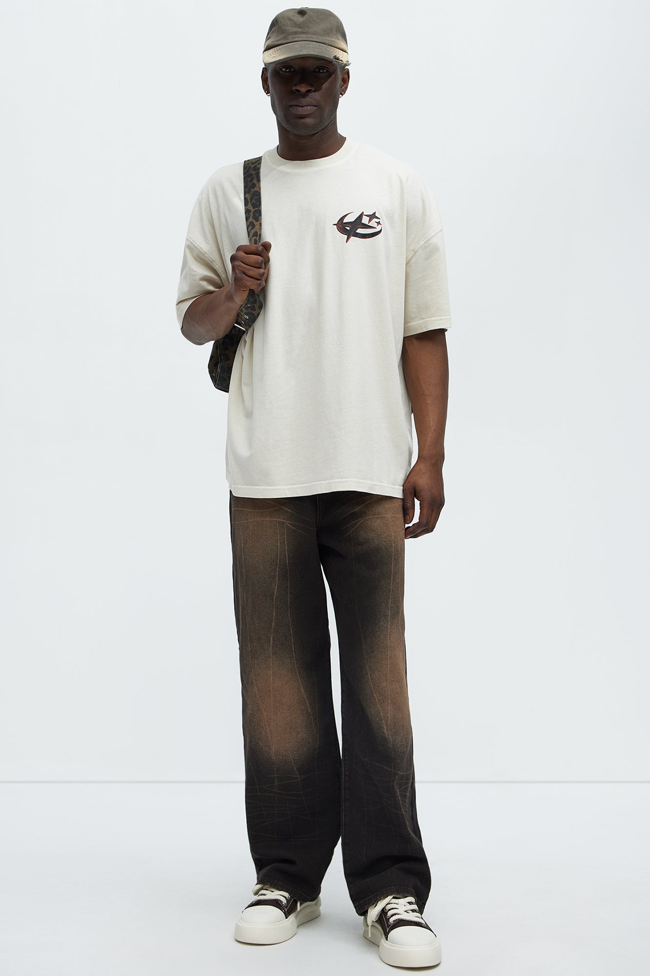 Risk It All Oversized Short Sleeve Tee - Cream - Image 4
