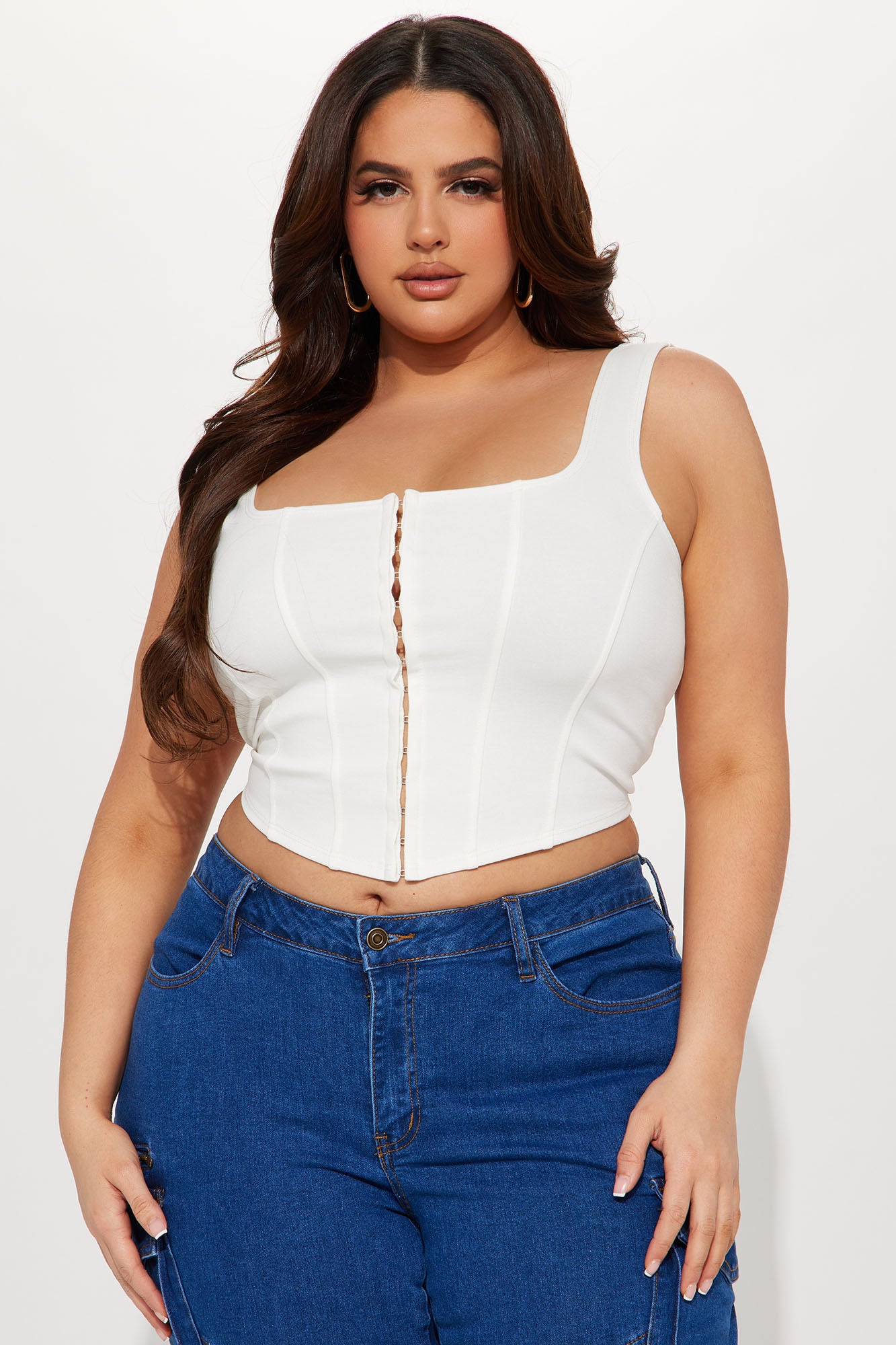 Belle Corset Top - White - Image 4