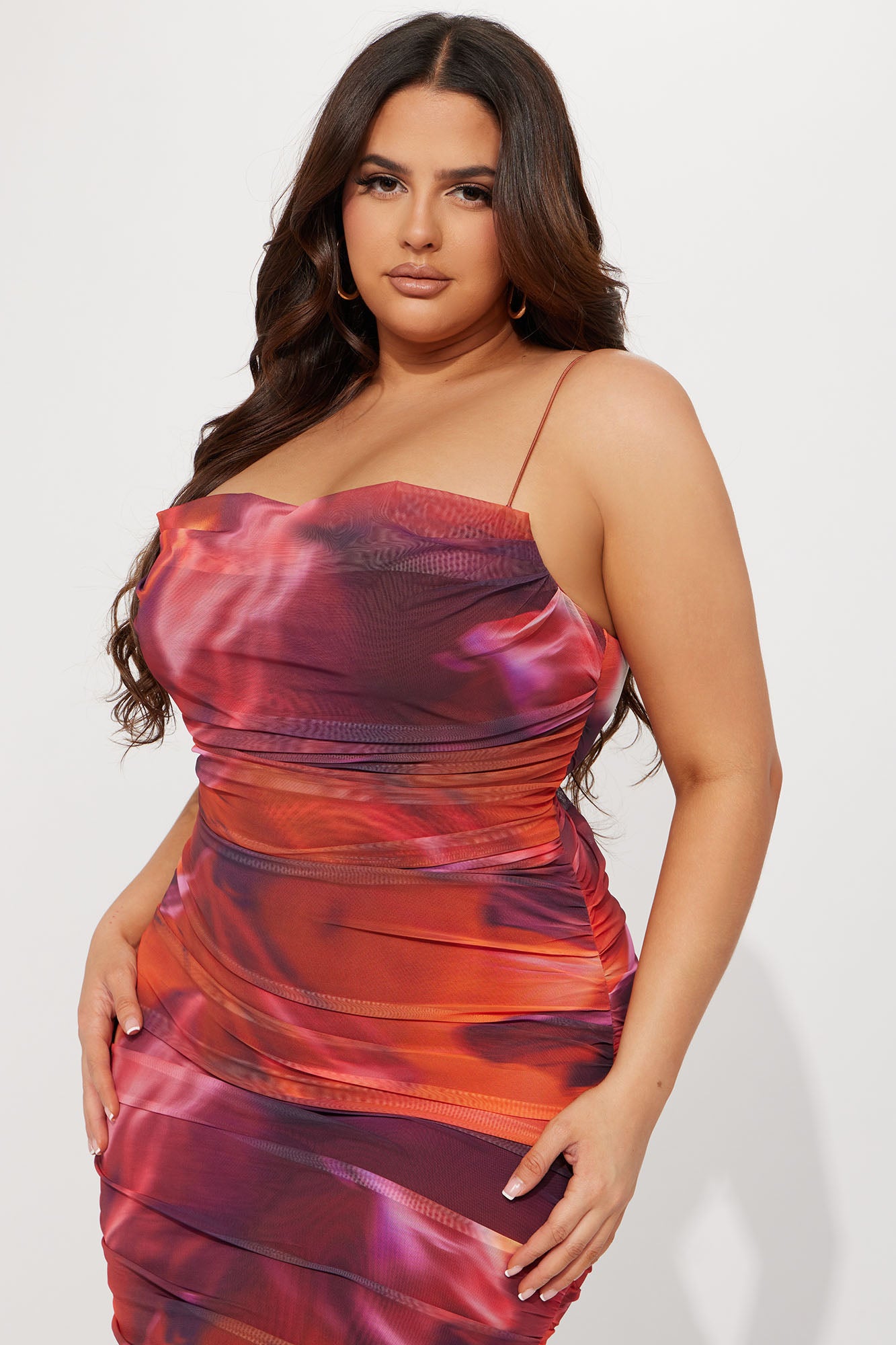 Firing In Love Midi Dress - Red/combo - Image 5