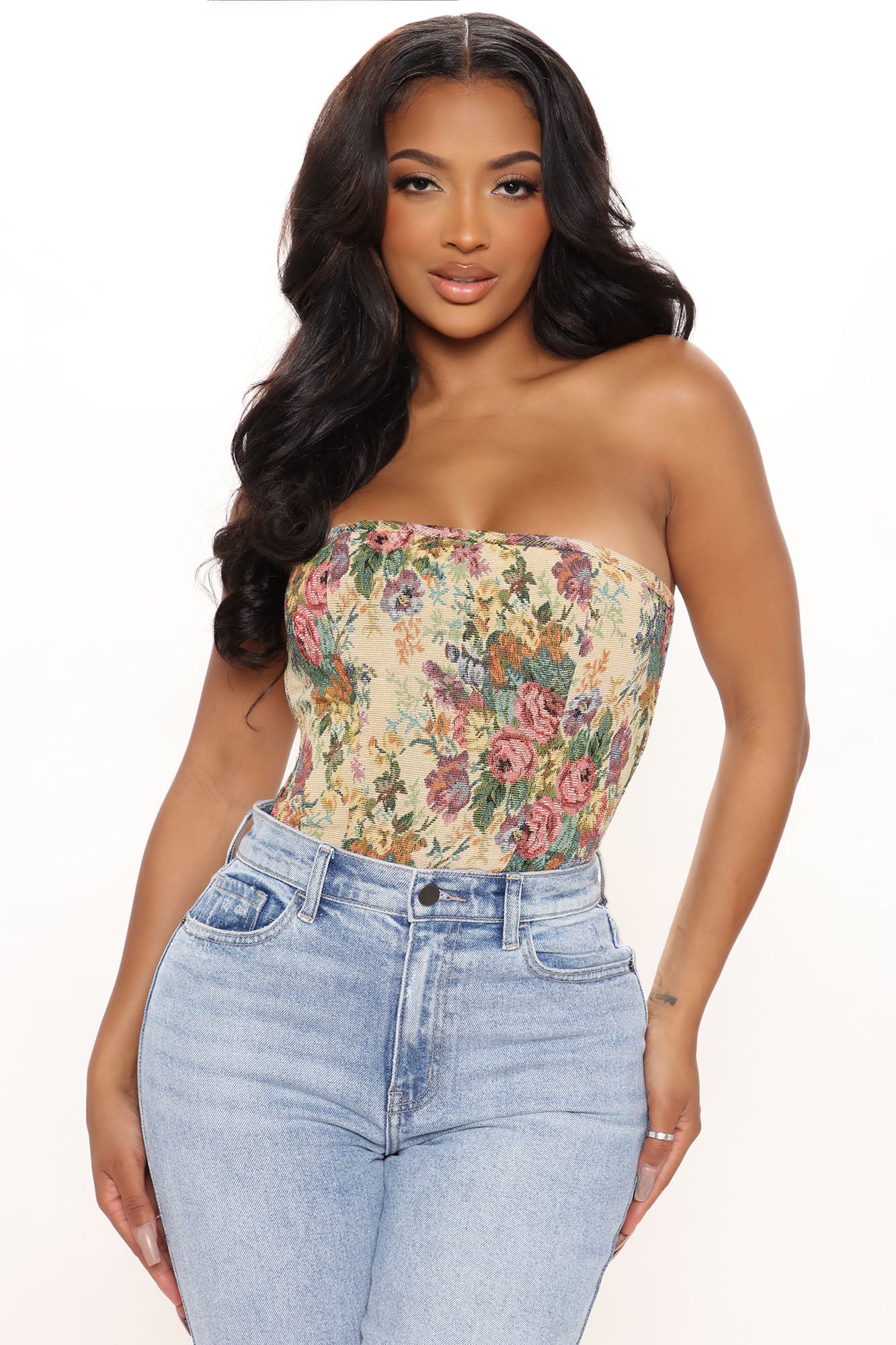 Unlike The Rest Corset Top - Taupe/combo - Image 4