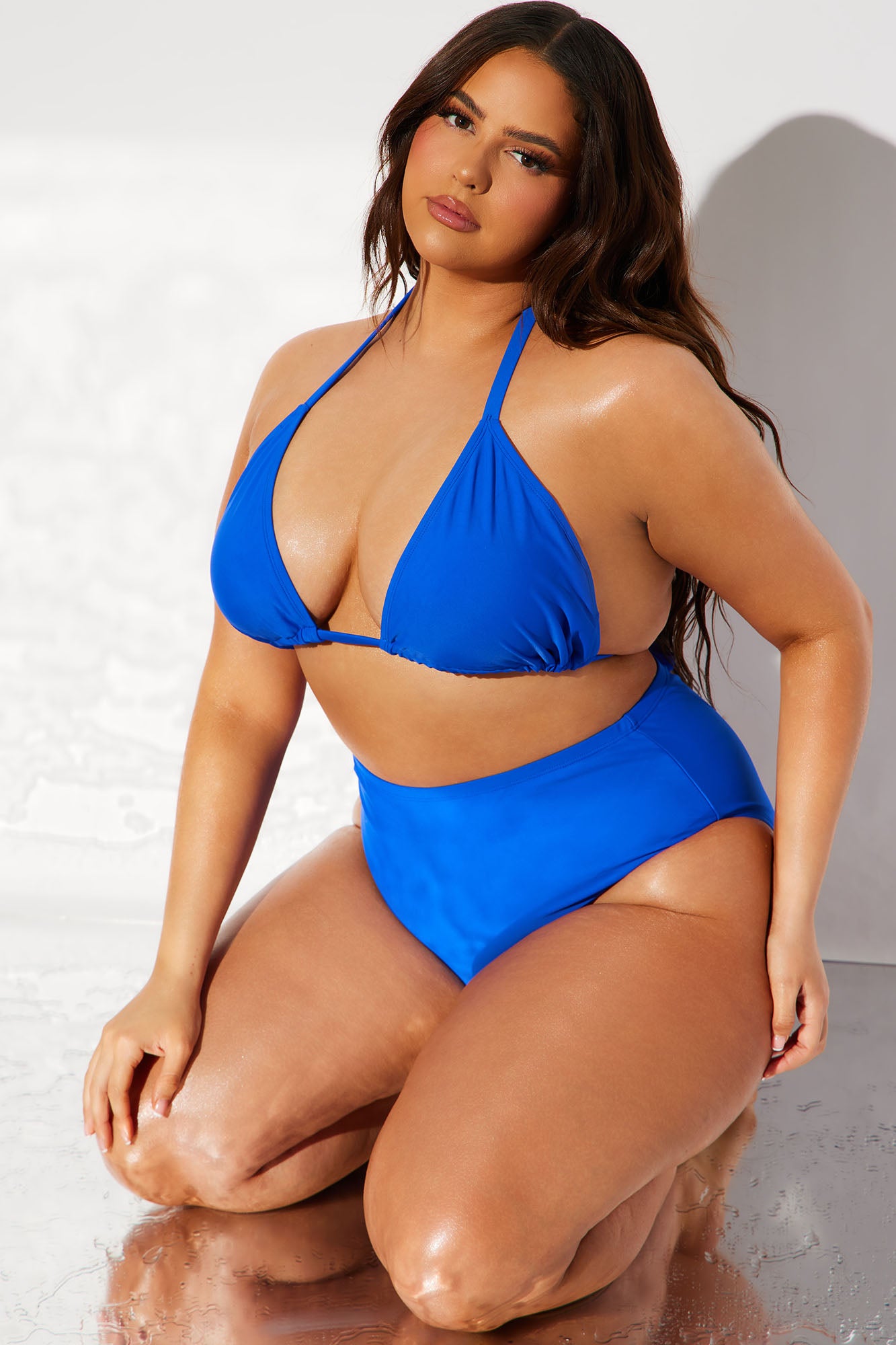 Maui Mix And Match Triangle Bikini Top - Royal - Image 5
