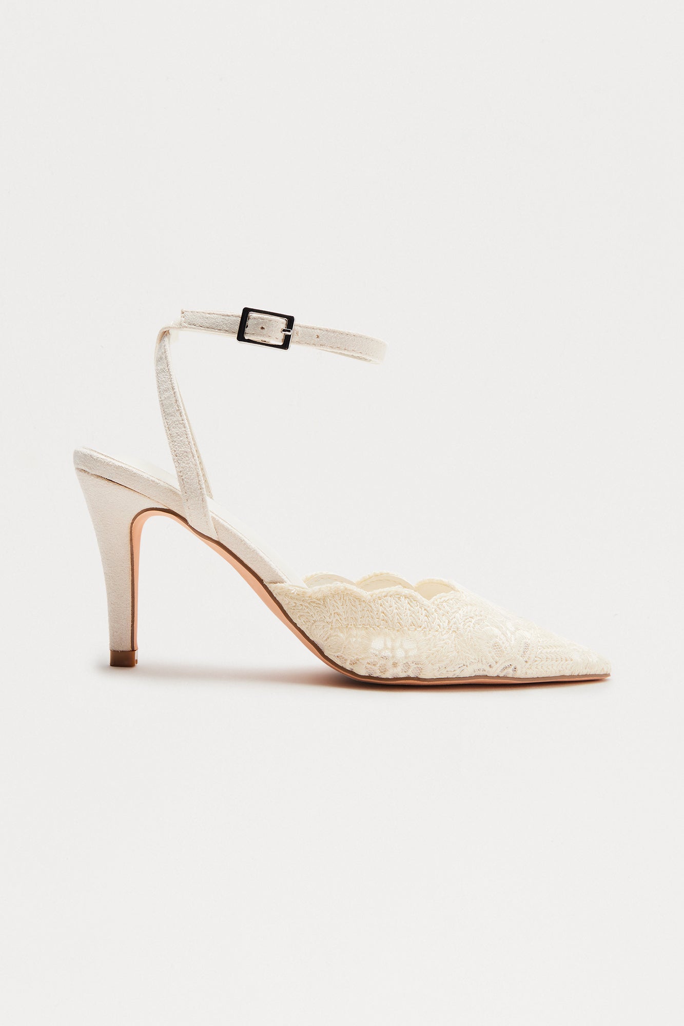 Kena Floral Crochet Pumps - Ivory - Image 3