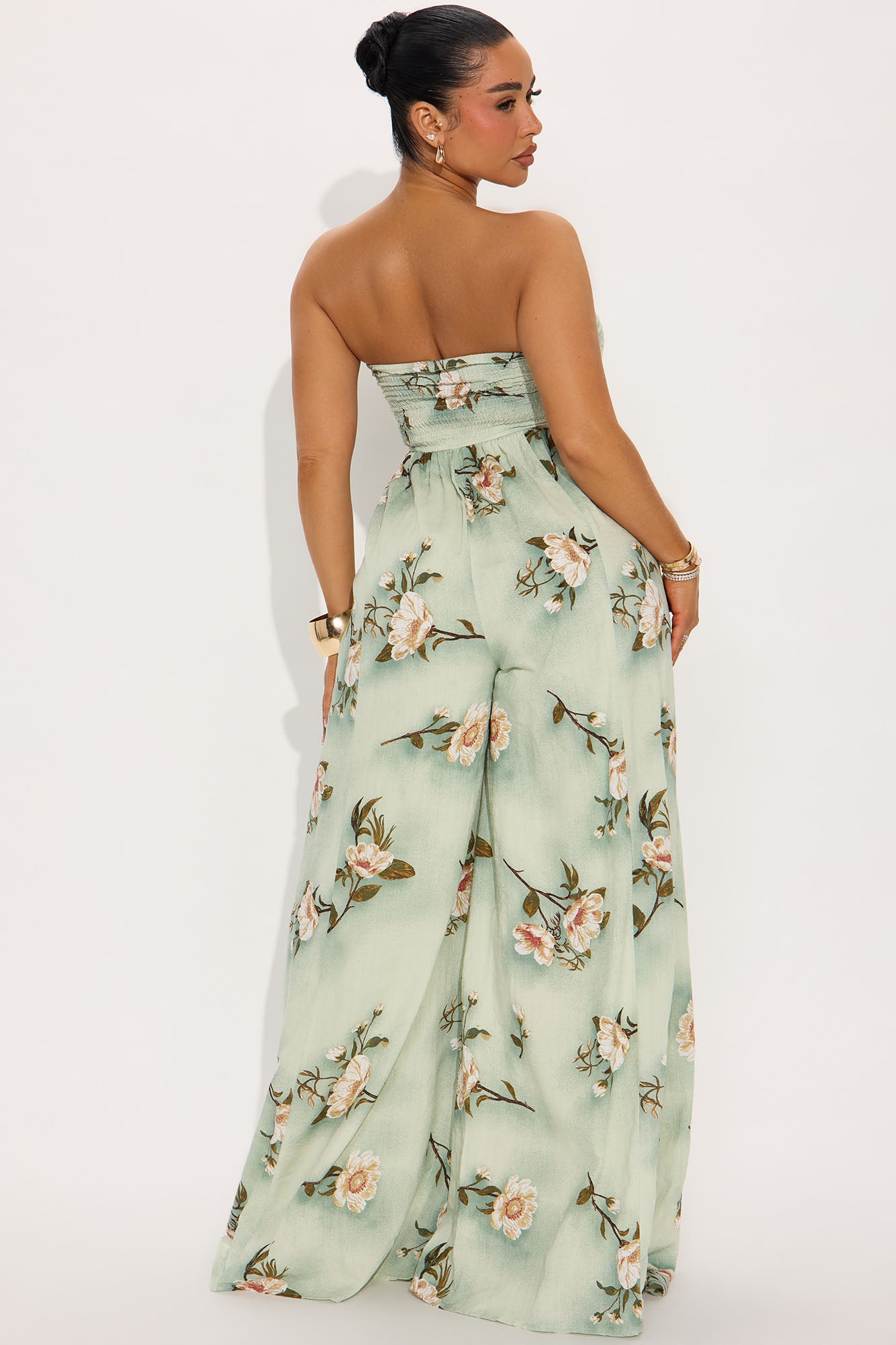 Scarlet Wide Leg Jumpsuit - Sage/combo - Image 3