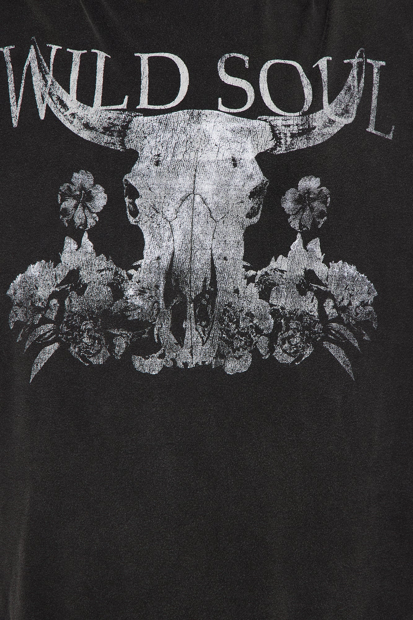 Wild Soul Washed Oversized Tee - Black - Image 3