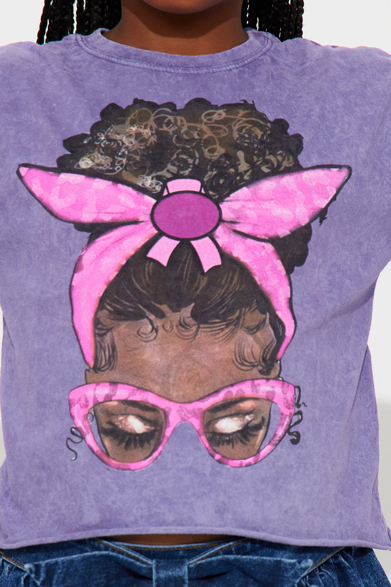 Mini Beauty And Brains T-Shirt - Lilac - Image 3