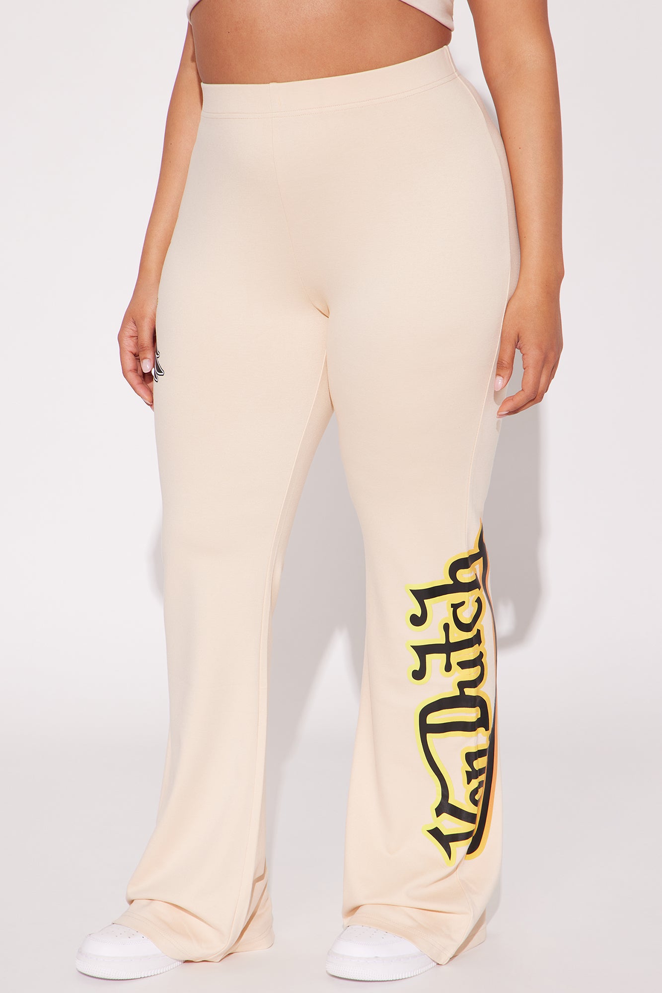 Von Dutch Fiery Heart Flared Pant - Off White - Image 6
