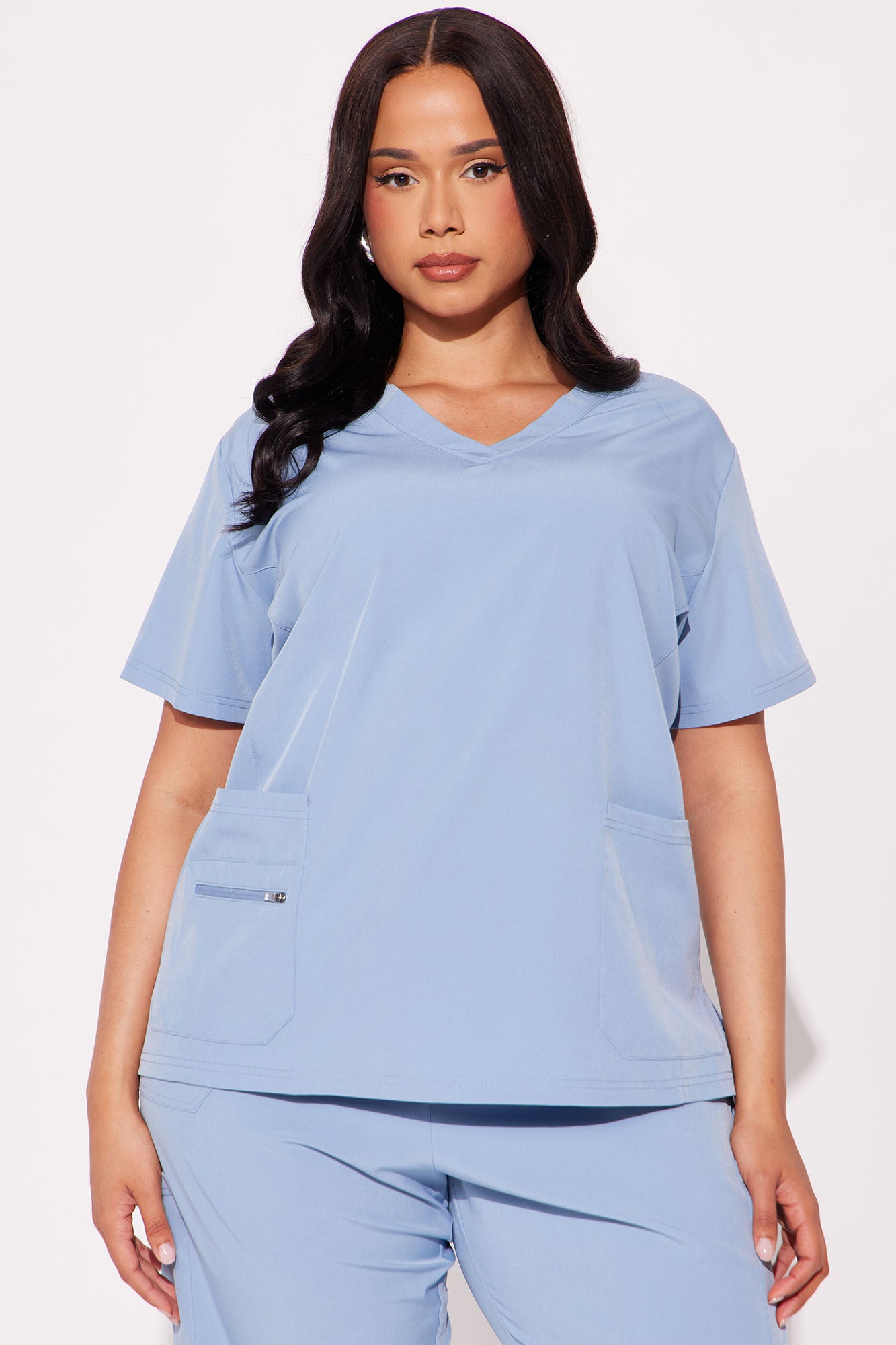 Essential 4 Way Stretch Scrub Uniform Set - Slate Blue - Image 5