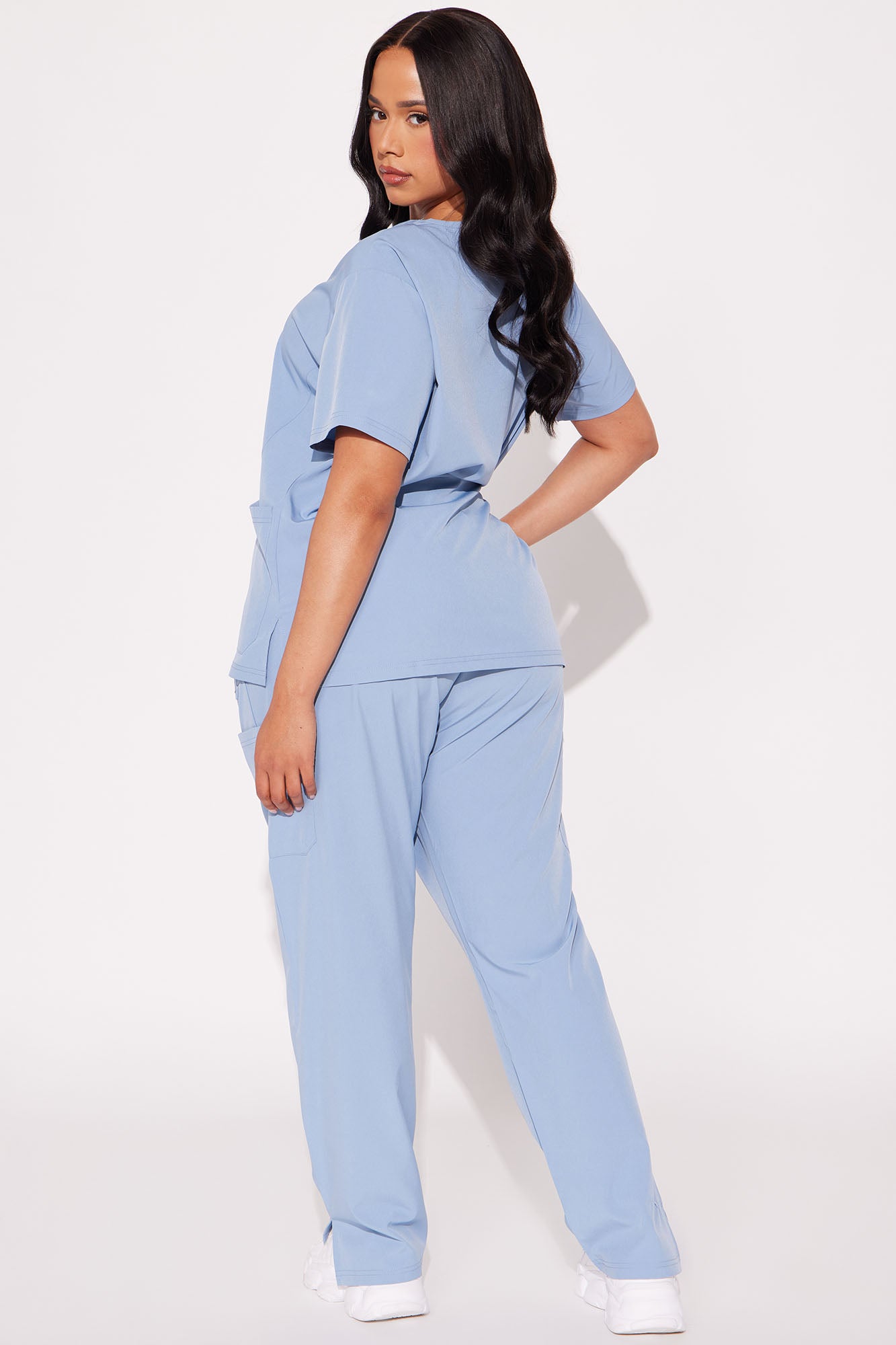 Essential 4 Way Stretch Scrub Uniform Set - Slate Blue - Image 6