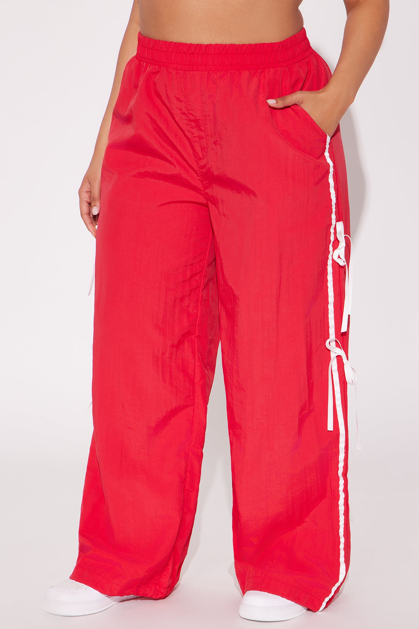 Cindy Windbreaker Track Pant - Red - Image 5