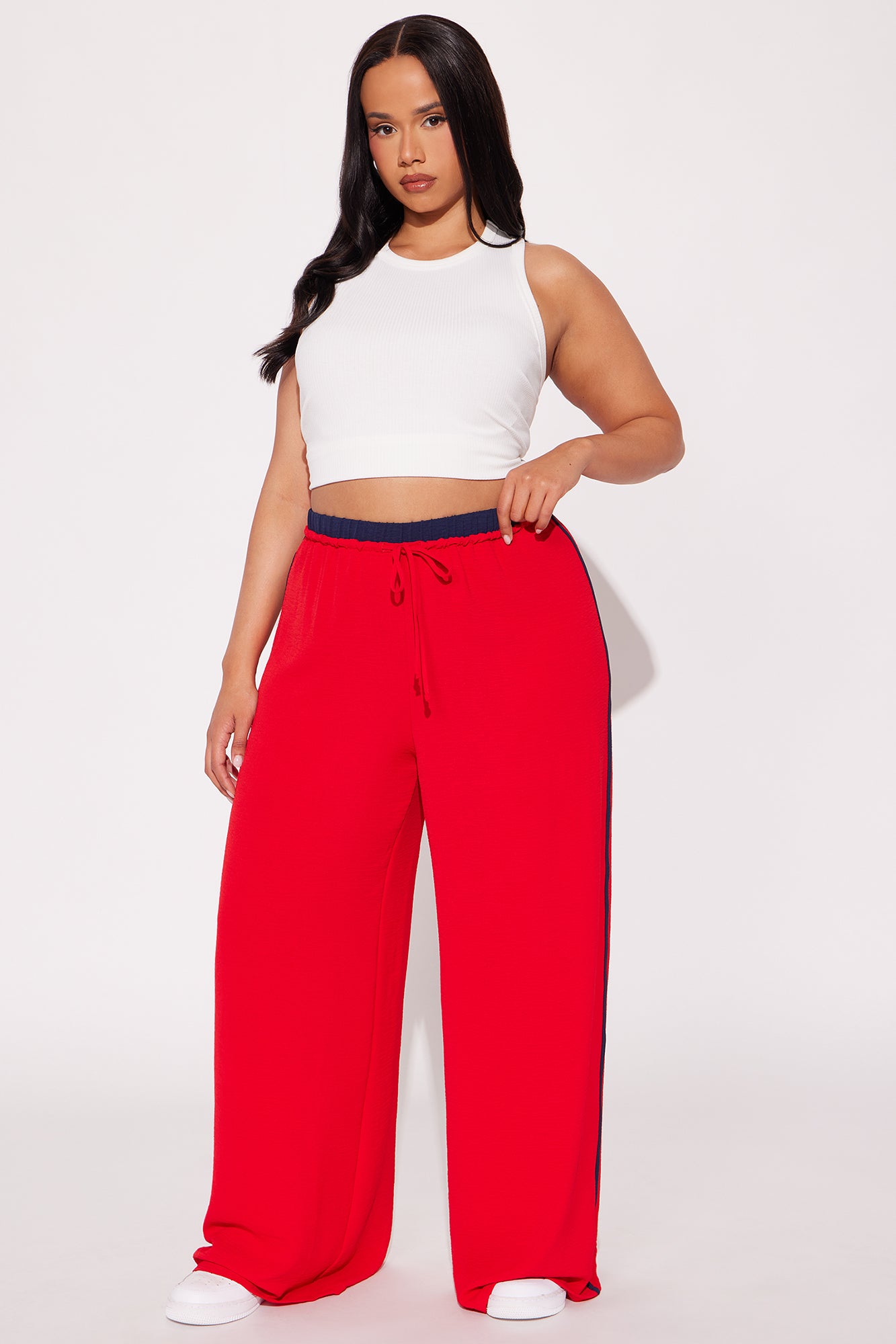 Dana Double Waistband Track Pant - Red - Image 4