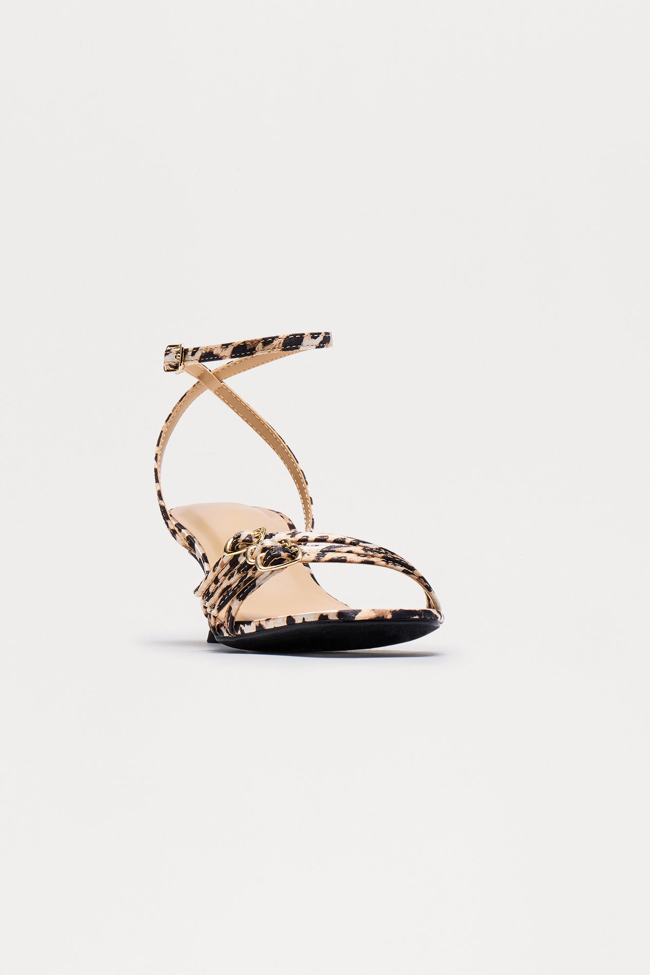 Lulu Buckle Kitten Heels - Leopard - Image 3