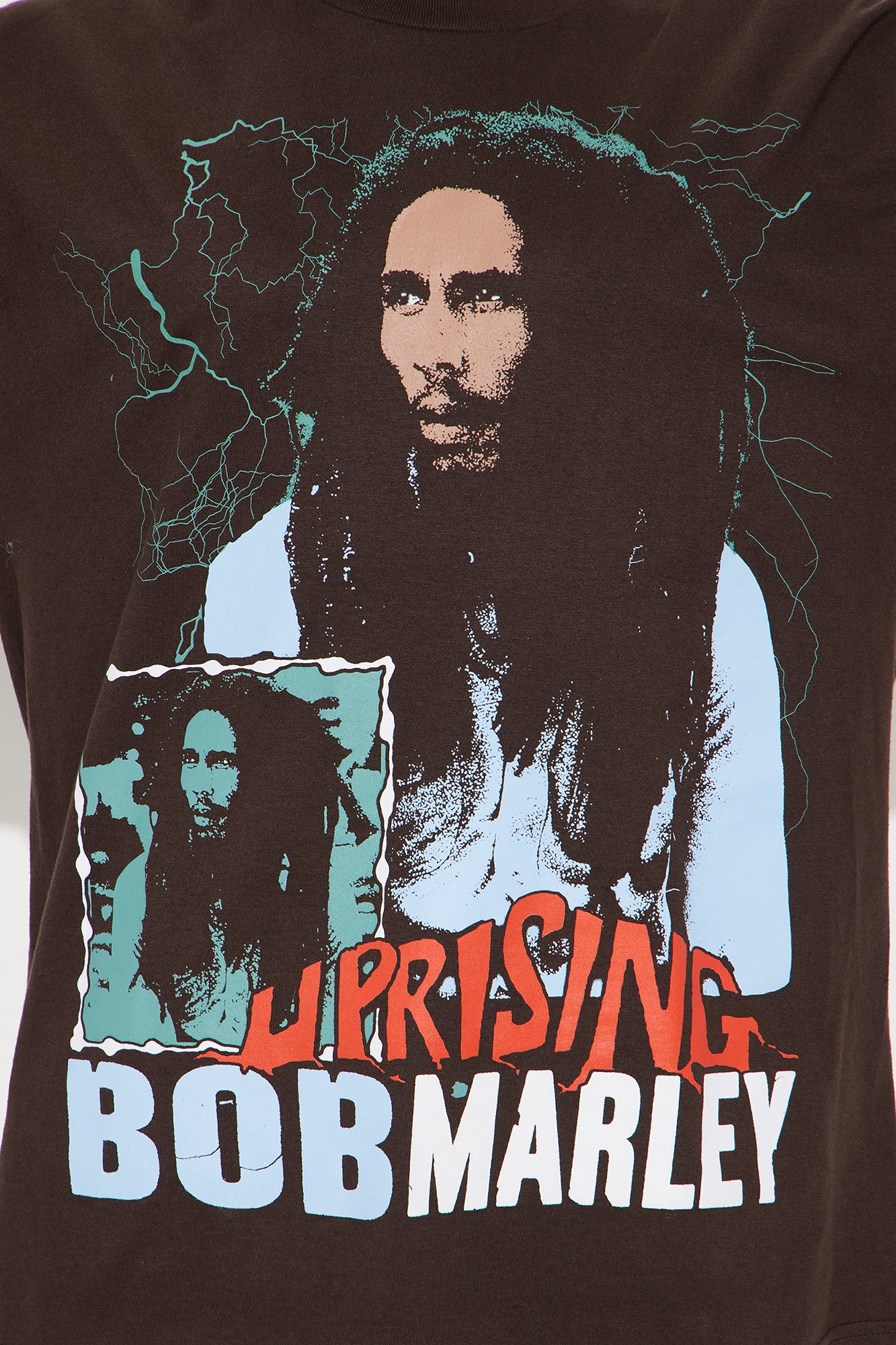 Bob Marley Uprising Oversized Tee - Brown - Image 3