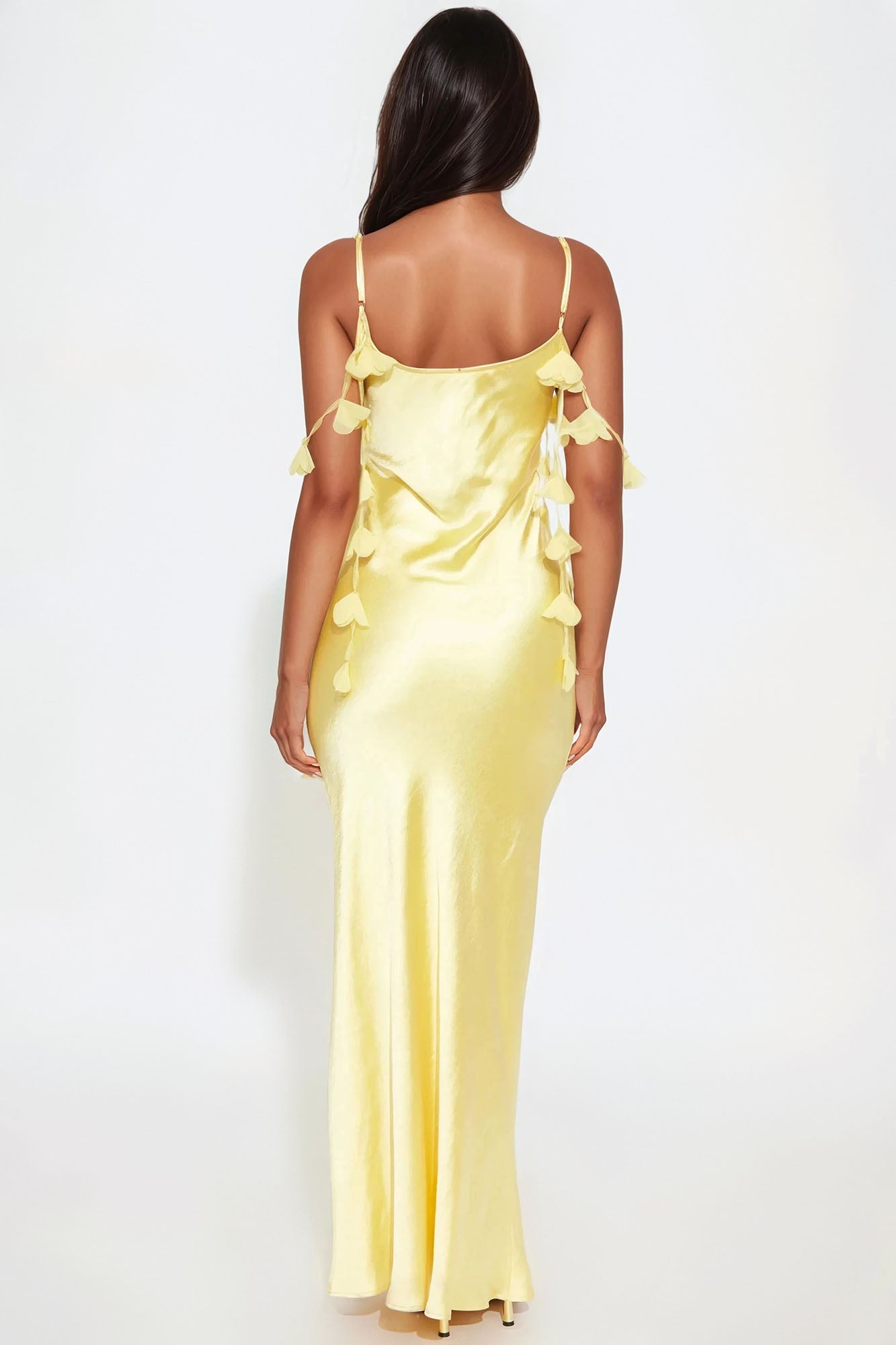 Sweet As Honey Satin Gown - Yellow - Image 3